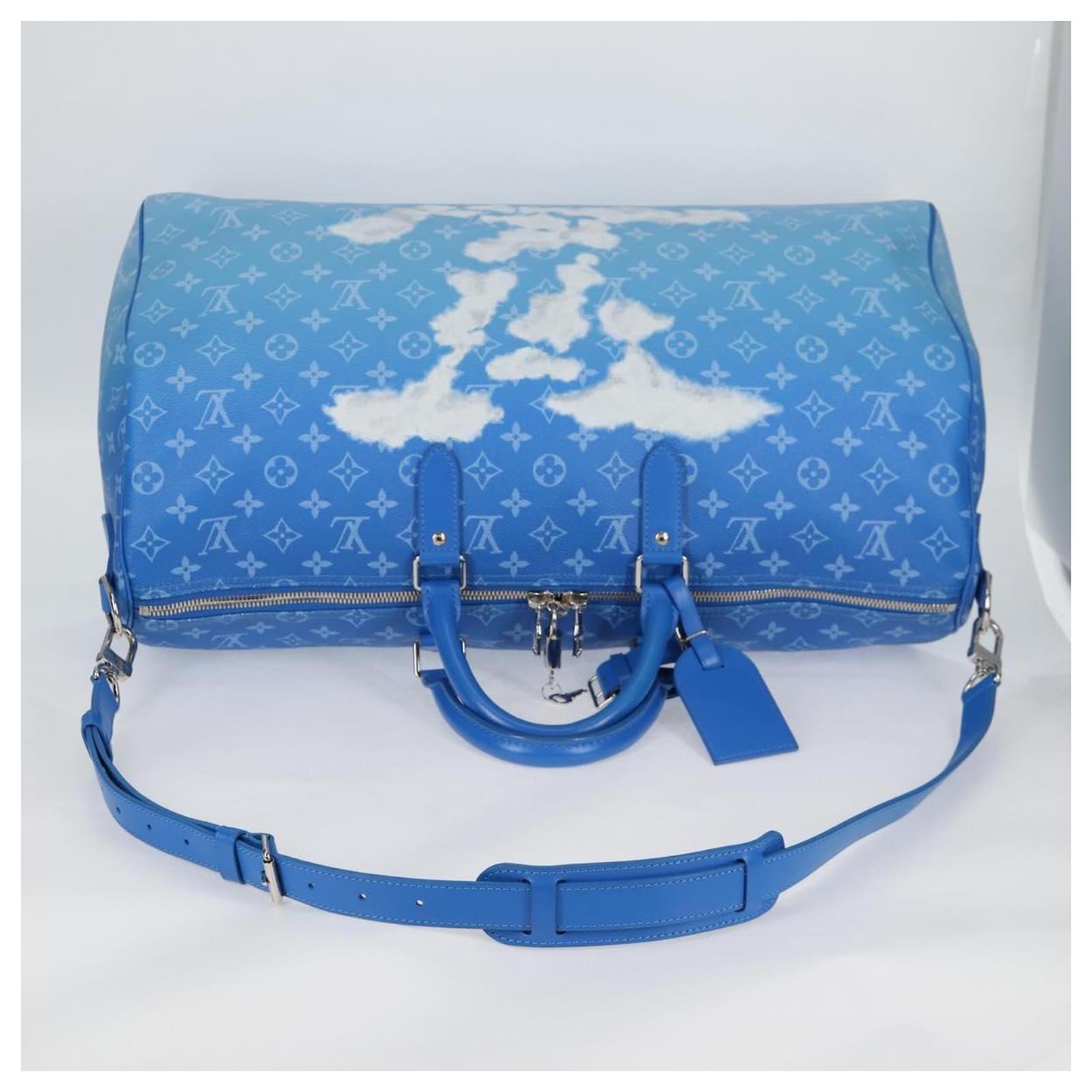 Louis Vuitton Keepall Bandouliere 50 Blue Cloth  ref.2316387