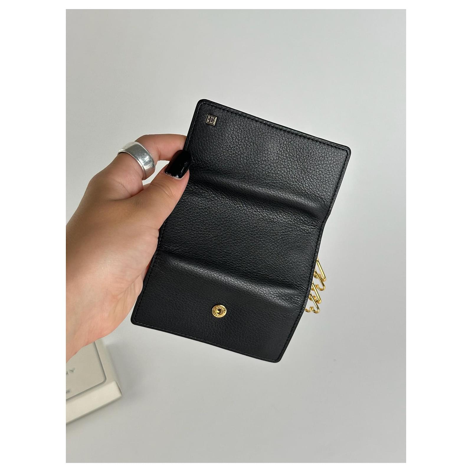 小物 Givenchy - Vintage Leather Key Wallet Vintage Givenchy Leather key Holder black ref.2319249 - Joli