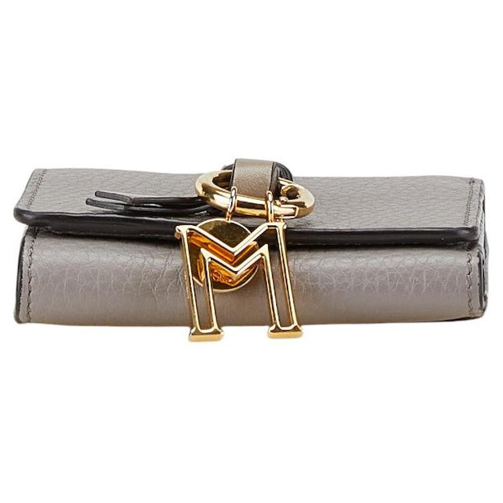 Chloé Portafoglio in pelle trifold Chloe Alphabet Marrone Grigio