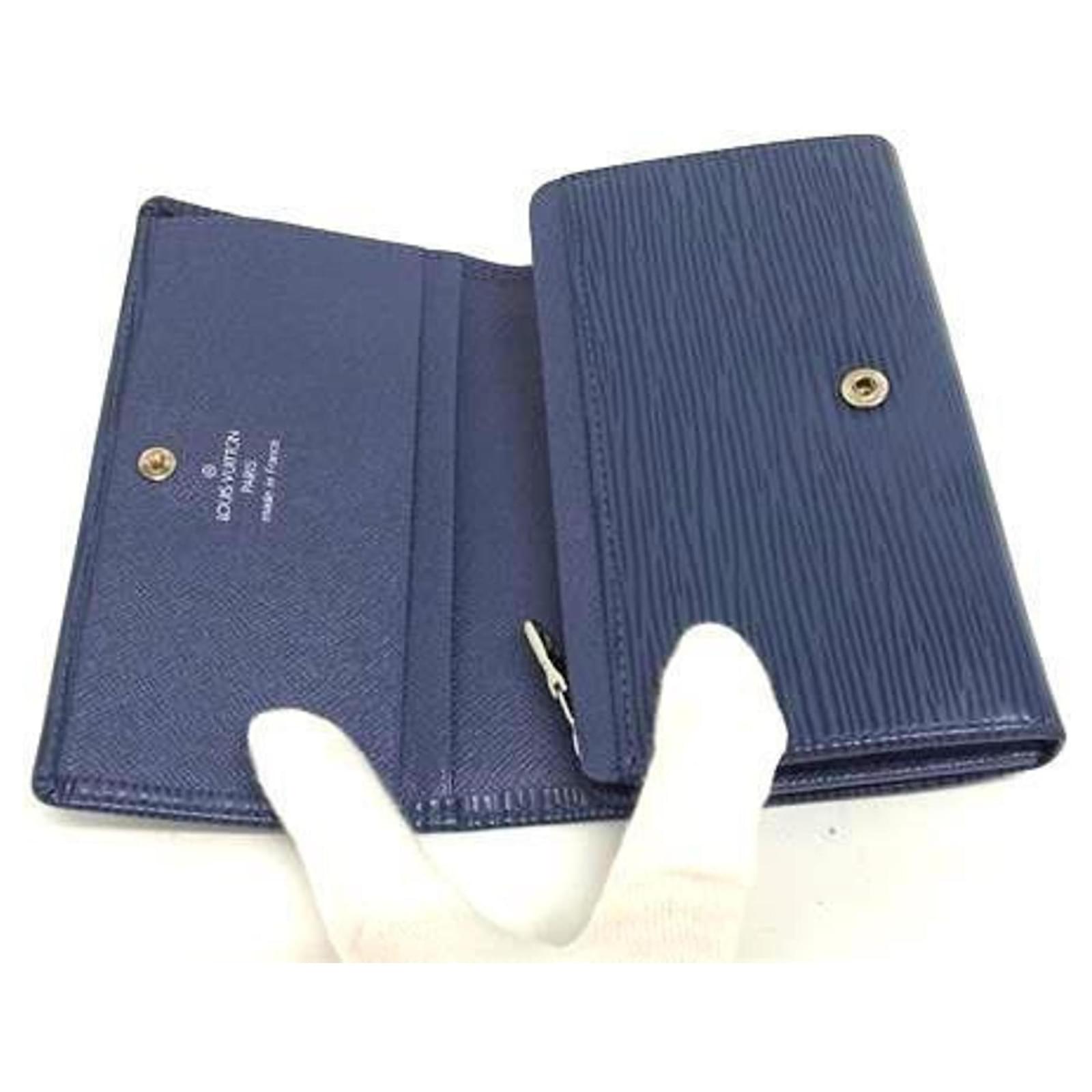 Louis Vuitton Bi-fold Wallet in Mokey Blue Leather ref.2322895