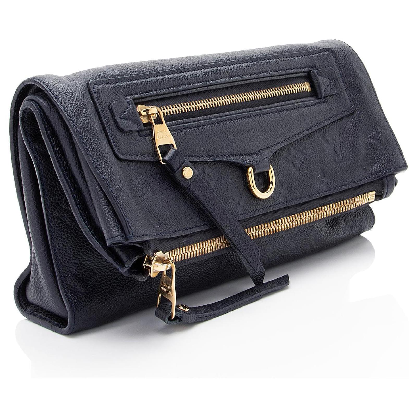 Louis Vuitton Monogram Empreinte Petillante Clutch Blue Leather  ref.2323627