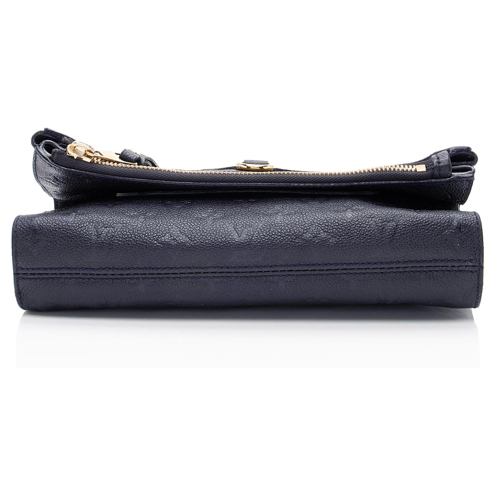 Louis Vuitton Monogram Empreinte Petillante Clutch Blue Leather  ref.2323627