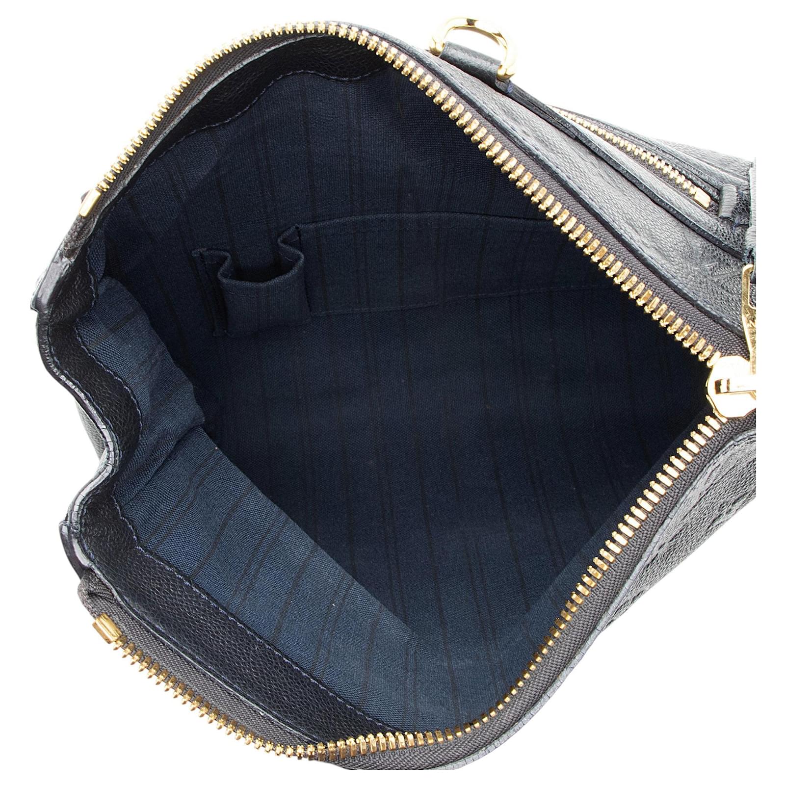 Louis Vuitton Monogram Empreinte Petillante Clutch Blue Leather  ref.2323627