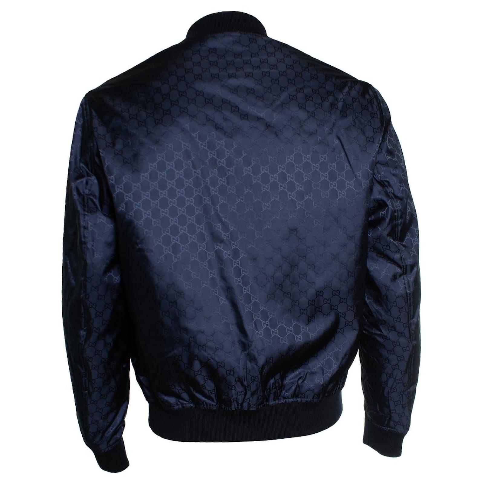 Gucci, Reversible GG nylon bomber jacket Red Blue ref