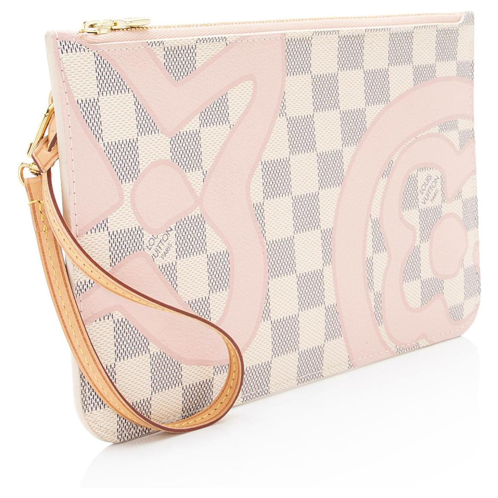 Louis Vuitton Limited Edition Damier Azur Tahitienne Neverfull MM Pochette Blue Leather  ref.2325807