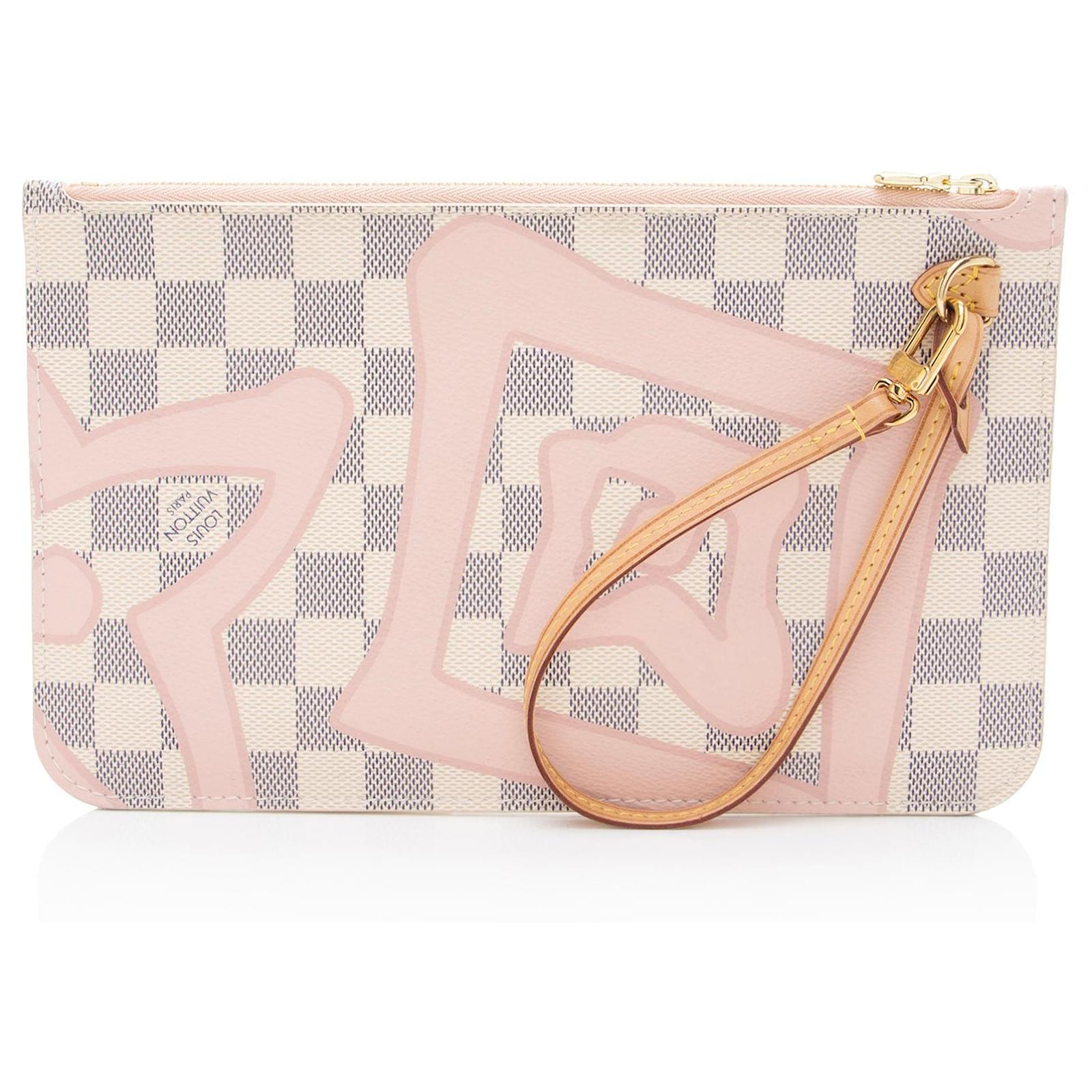 Louis Vuitton Limited Edition Damier Azur Tahitienne Neverfull MM Pochette Blue Leather  ref.2325807