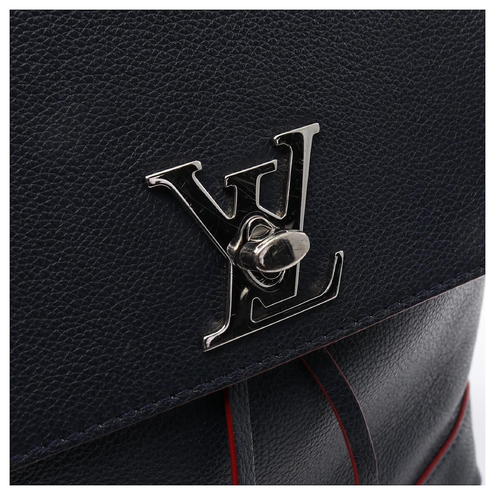 Louis Vuitton Lockme Leather Backpack Blue ref.2326225