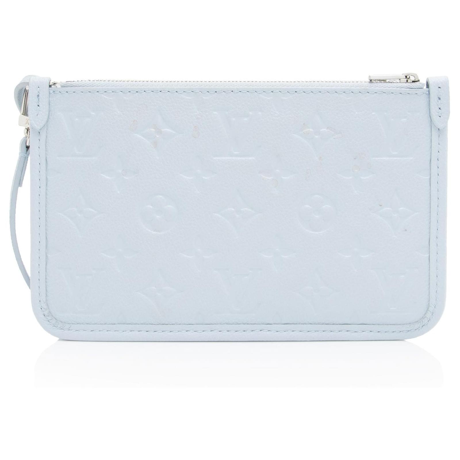 Louis Vuitton Monogram Empreinte Leather CarryAll PM Pochette Blue  ref.2326622