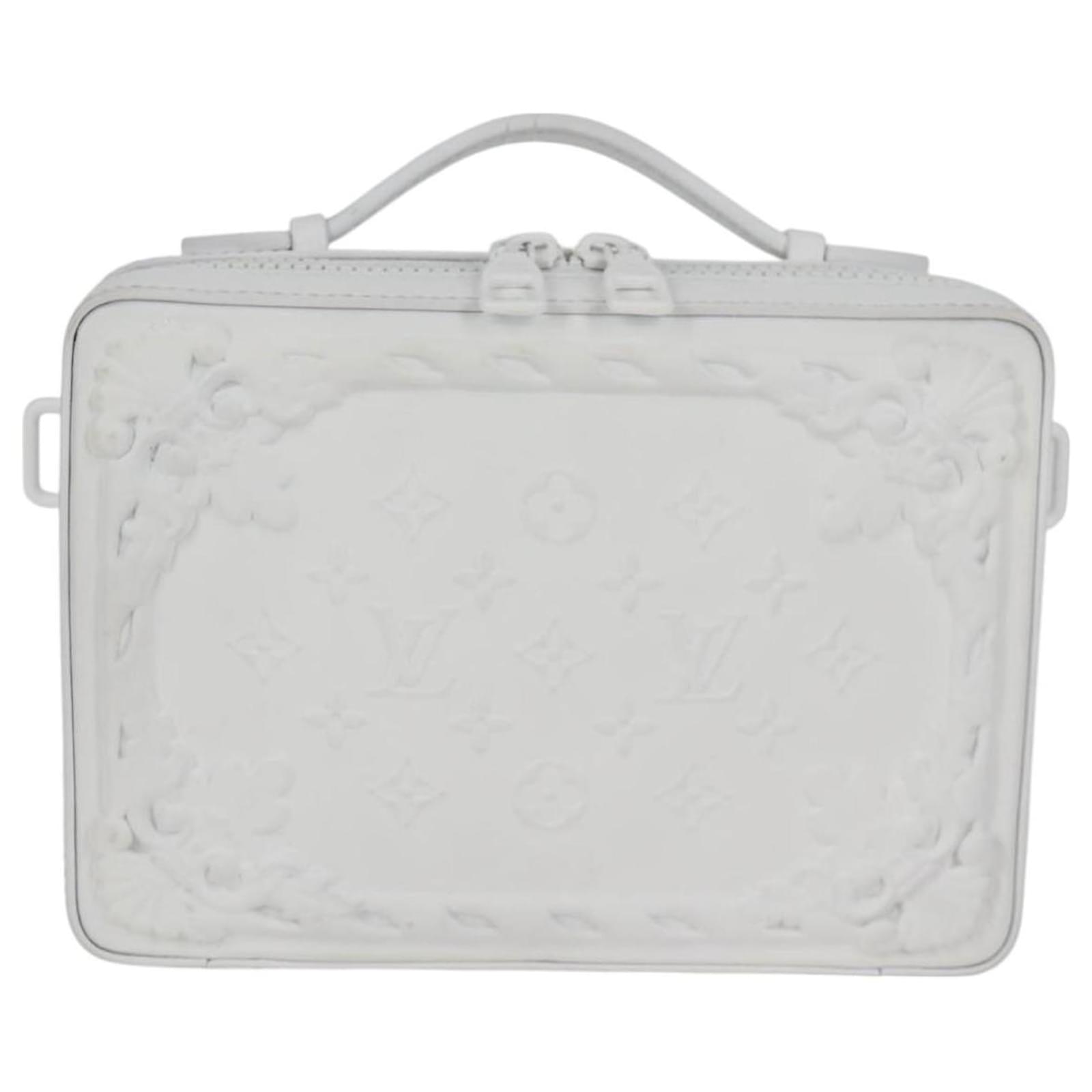 LOUIS VUITTON Monogram LV Ornament Soft Trunk Bag White M21833 LV