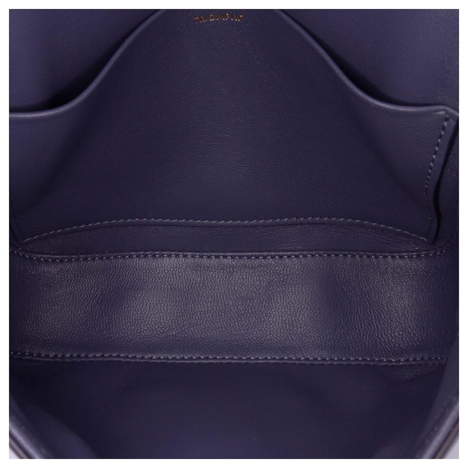 Céline Celine Purple Teen Shiny Calfskin Triomphe Crossbody