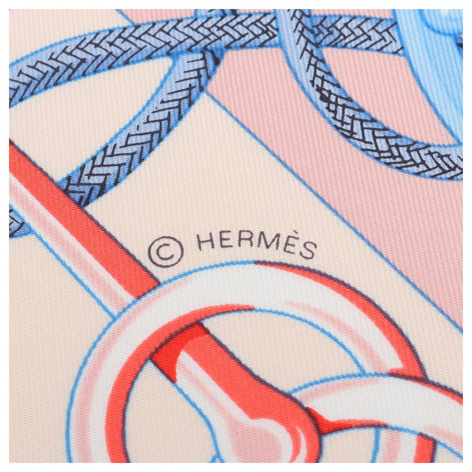 Hermès Hermes HERMES Carre 90 CLIQUETIS Scarf White Multiple colors ...