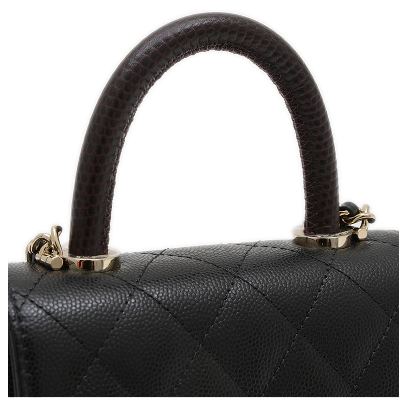 Chanel Coco Handle Extra Mini Shoulder Bag Brown Black ref
