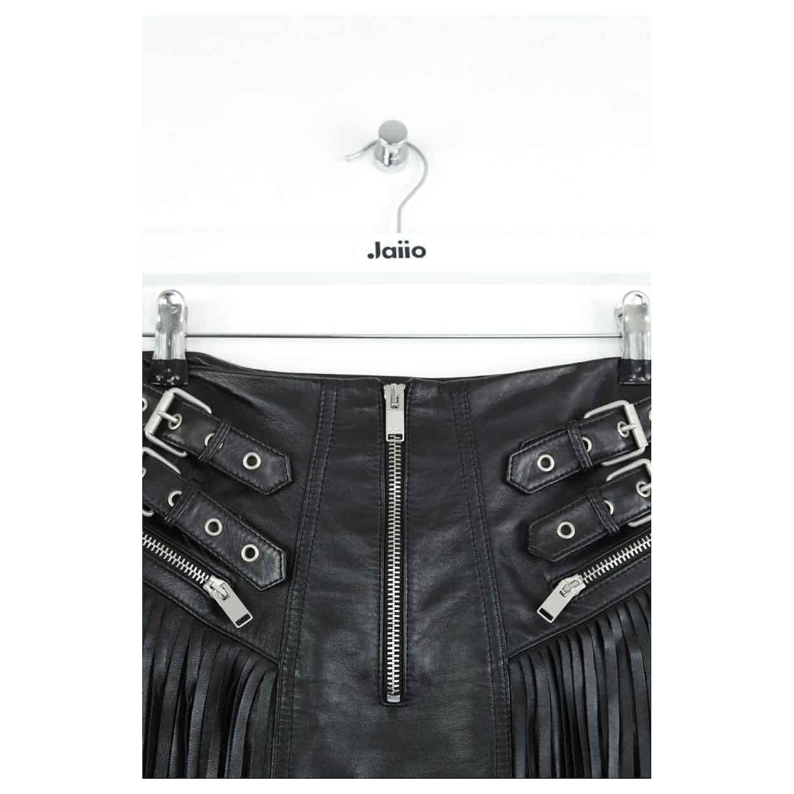 Saint Laurent Leather mini skirt Black ref.2330714 - Joli Closet