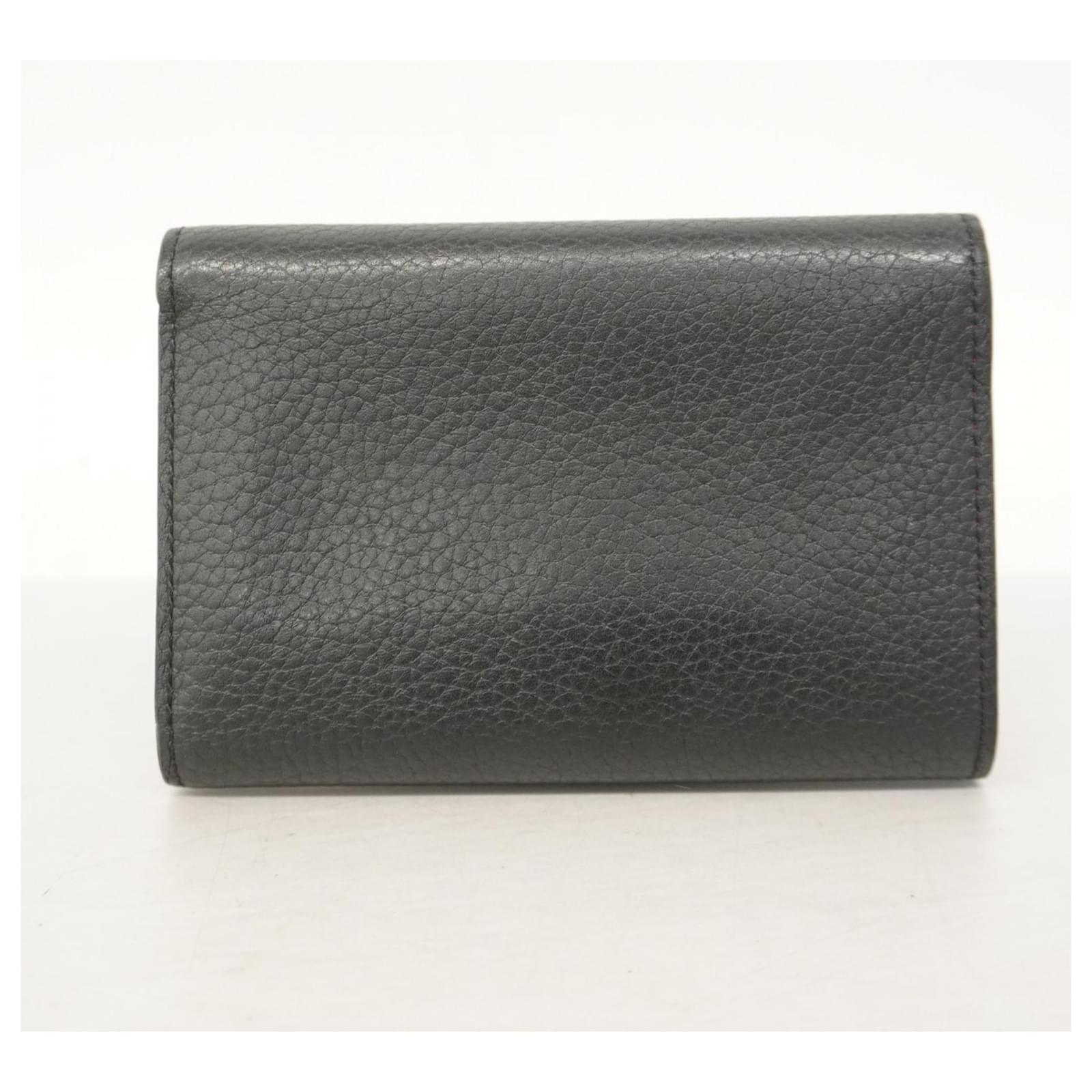 Capucines Louis Vuitton Tri-fold Wallet Black Pink  ref.2331024