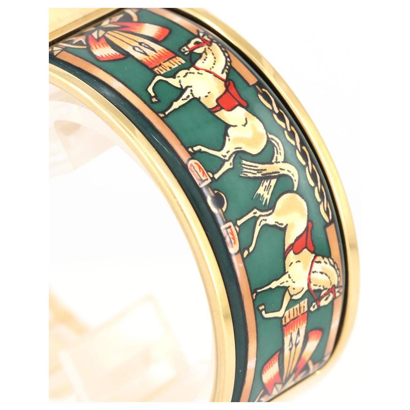 Hermès Hermes Roque Enamel GP LO1.201 Quartz Watch Golden 