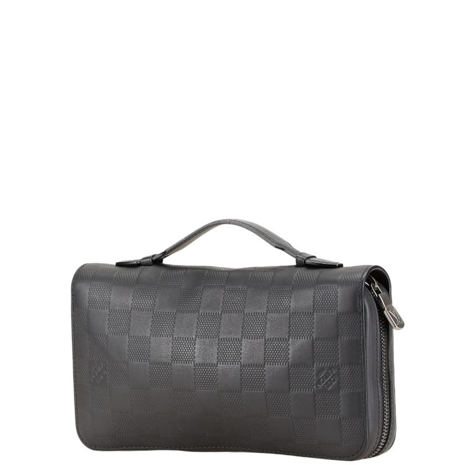 ルイヴィトン Louis Vuitton Damier Infini Zippy XL Long Wallet Black Leather
