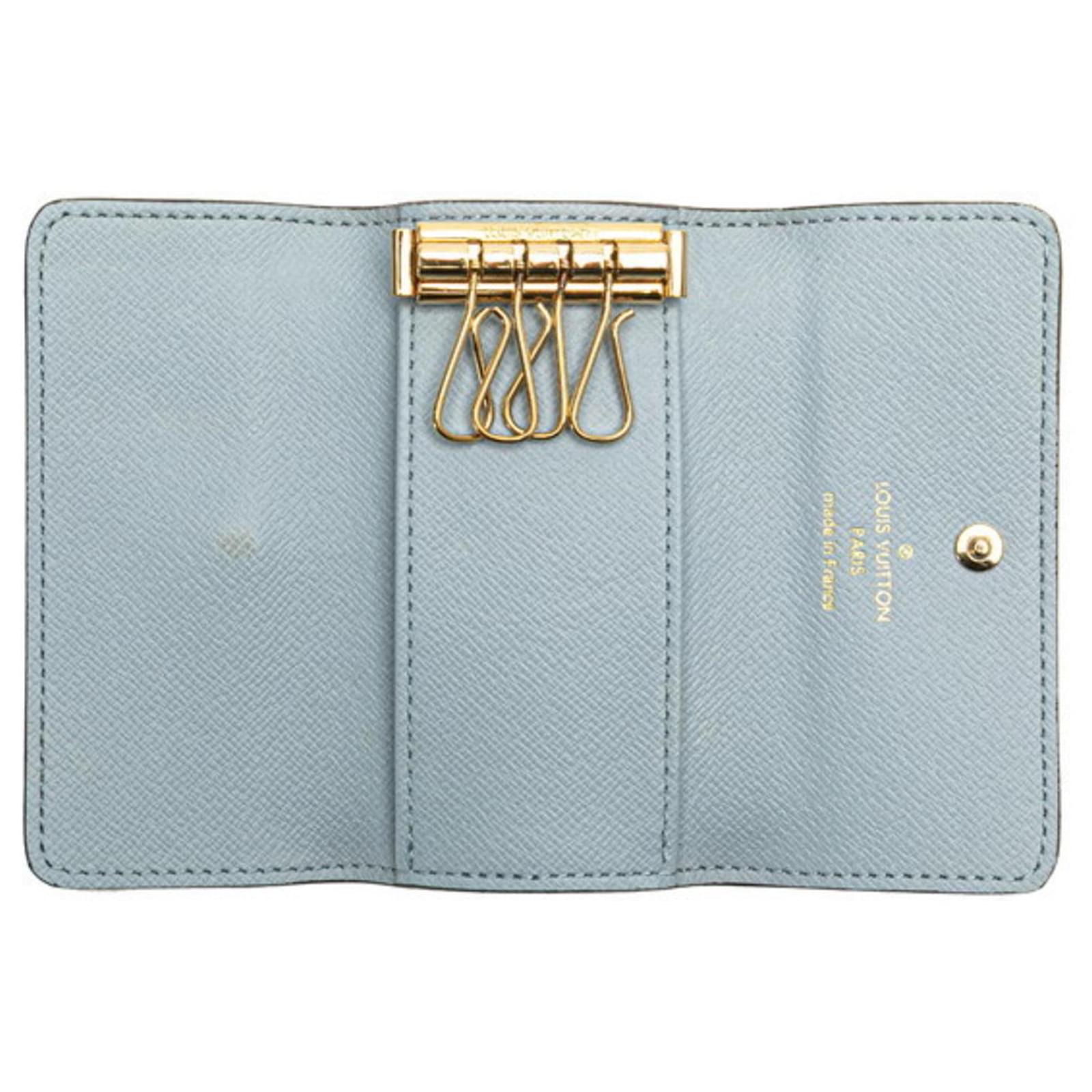 Louis Vuitton Monogram Multicle 4 Key Case Brown Light blue  ref.2333552