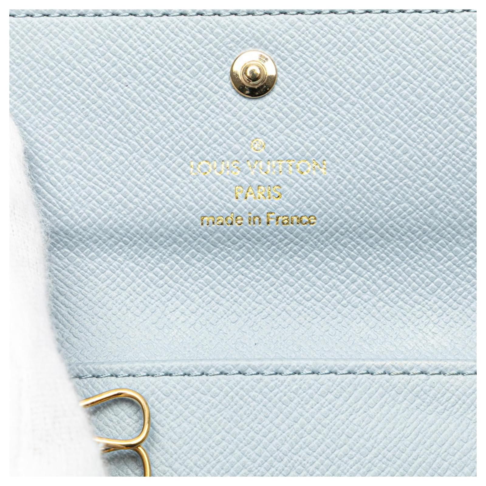 Louis Vuitton Monogram Multicle 4 Key Case Brown Light blue  ref.2333552