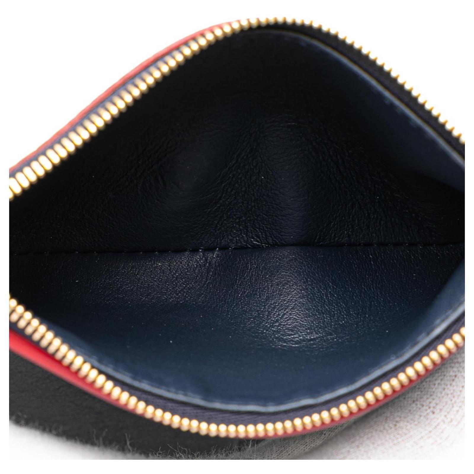 Louis Vuitton Portefeuille Capucines Tri-fold Wallet Red Navy blue Leather  ref.2333556