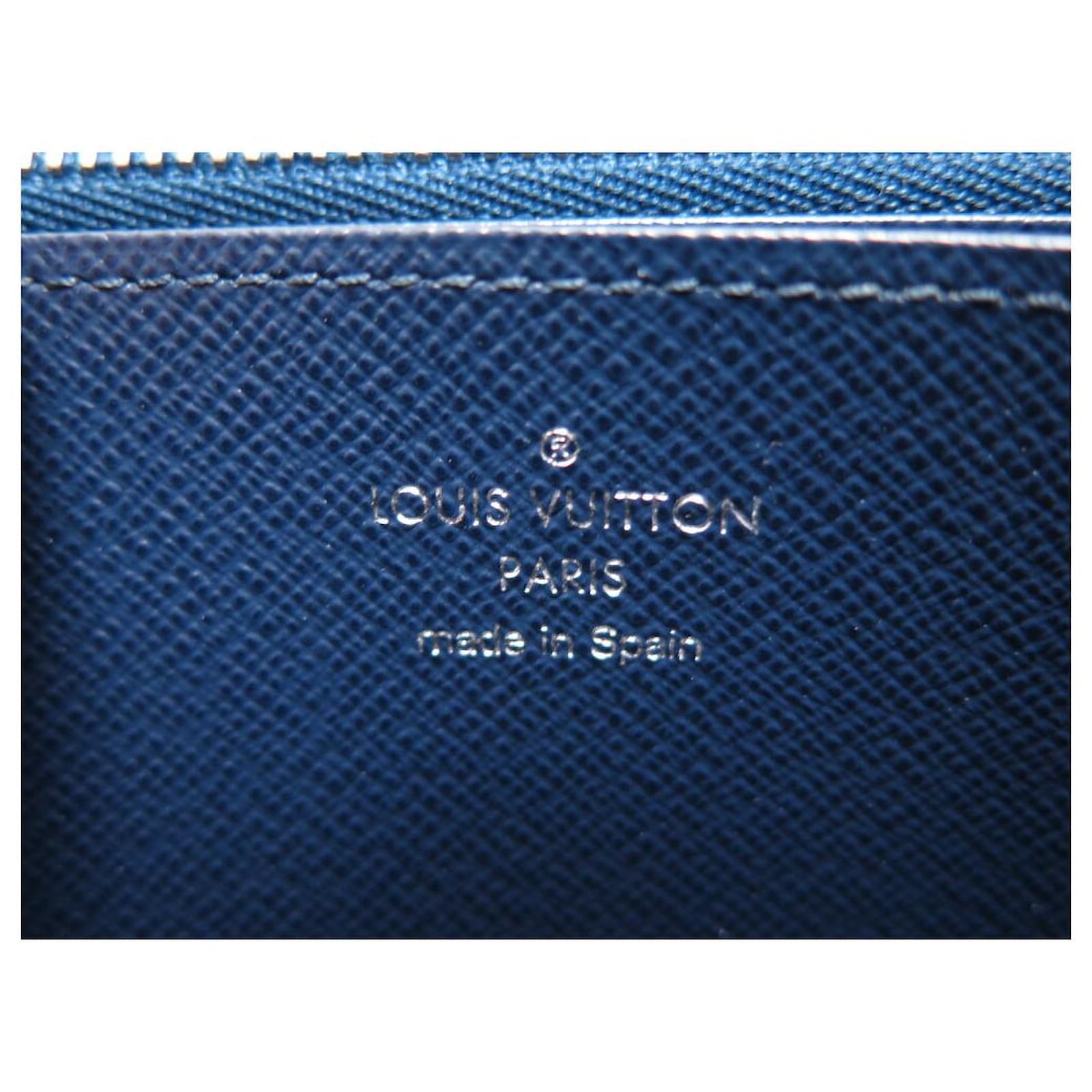 LOUIS VUITTON ZIPPY ORGANIZER IN NAVY BLUE EPI LEATHER WALLET  ref.2334580