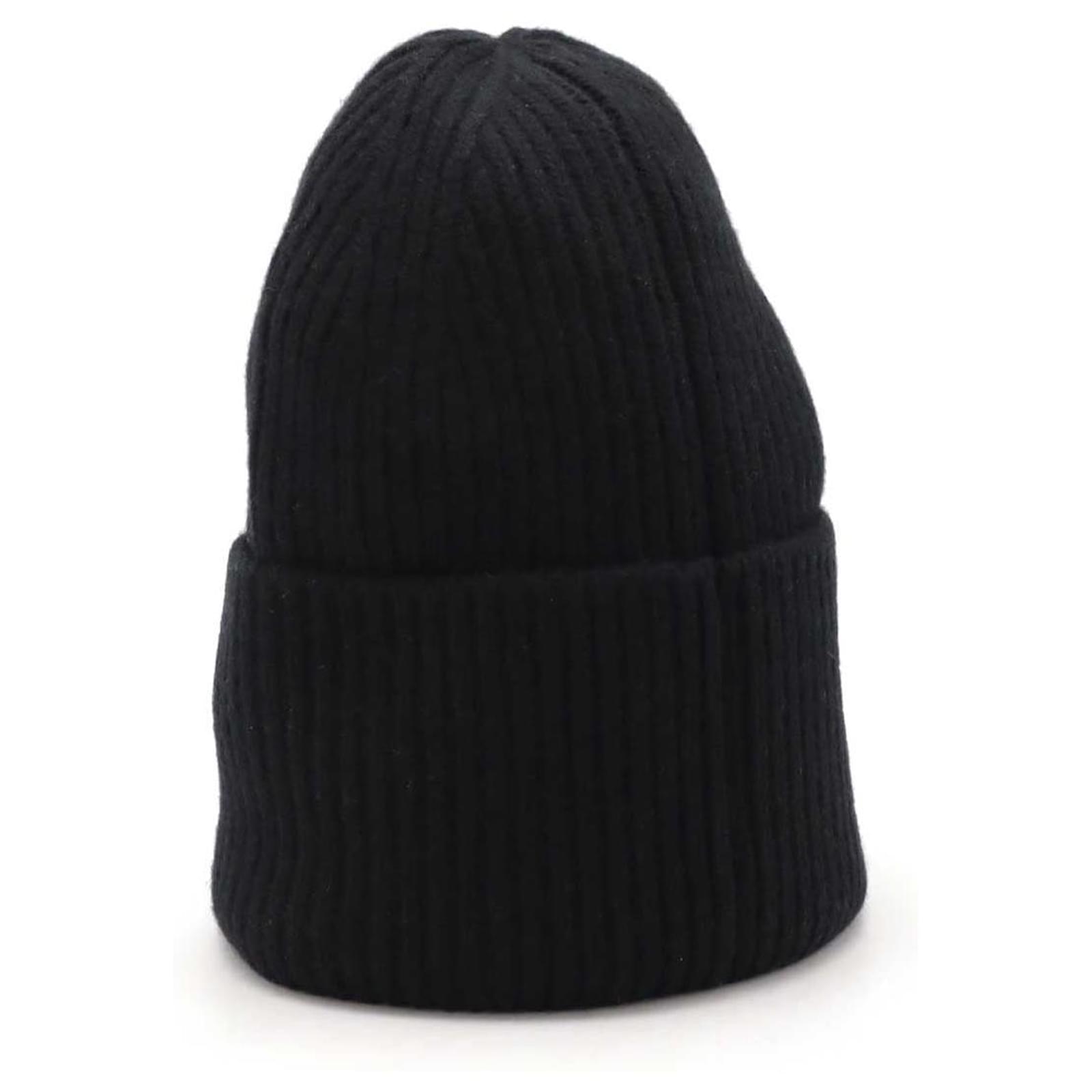 Louis Vuitton 100% Wool LV Headline Beanie M77872 Black ref