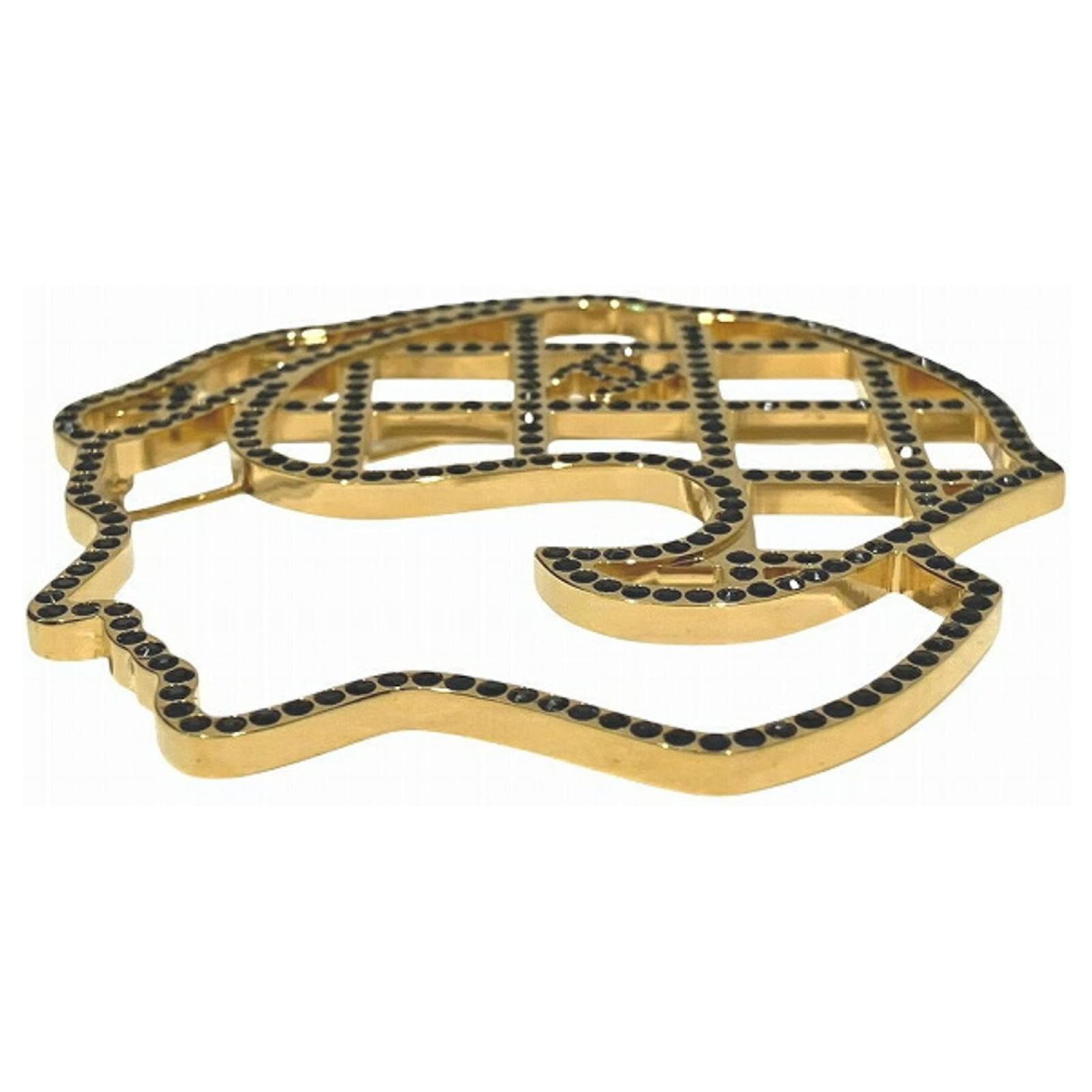 アクセサリー CHANEL Coco Mark Golden Chanel Coco Mark Gold Earrings Golden Metal ref.1514608