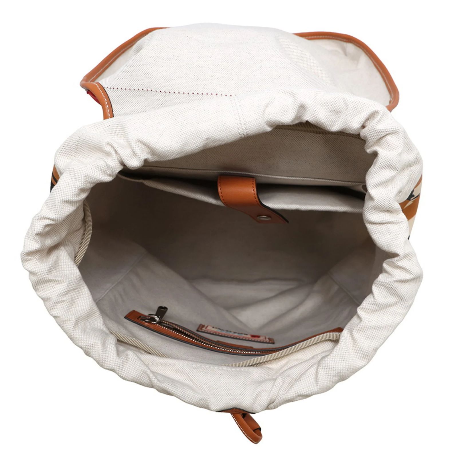 Gucci Backpack Interlocking G Rabbit Nylon Leather 696013 GUCCI Gucci Interlocking G Rabbit Nylon Leather Backpack Brown Red  main image 3