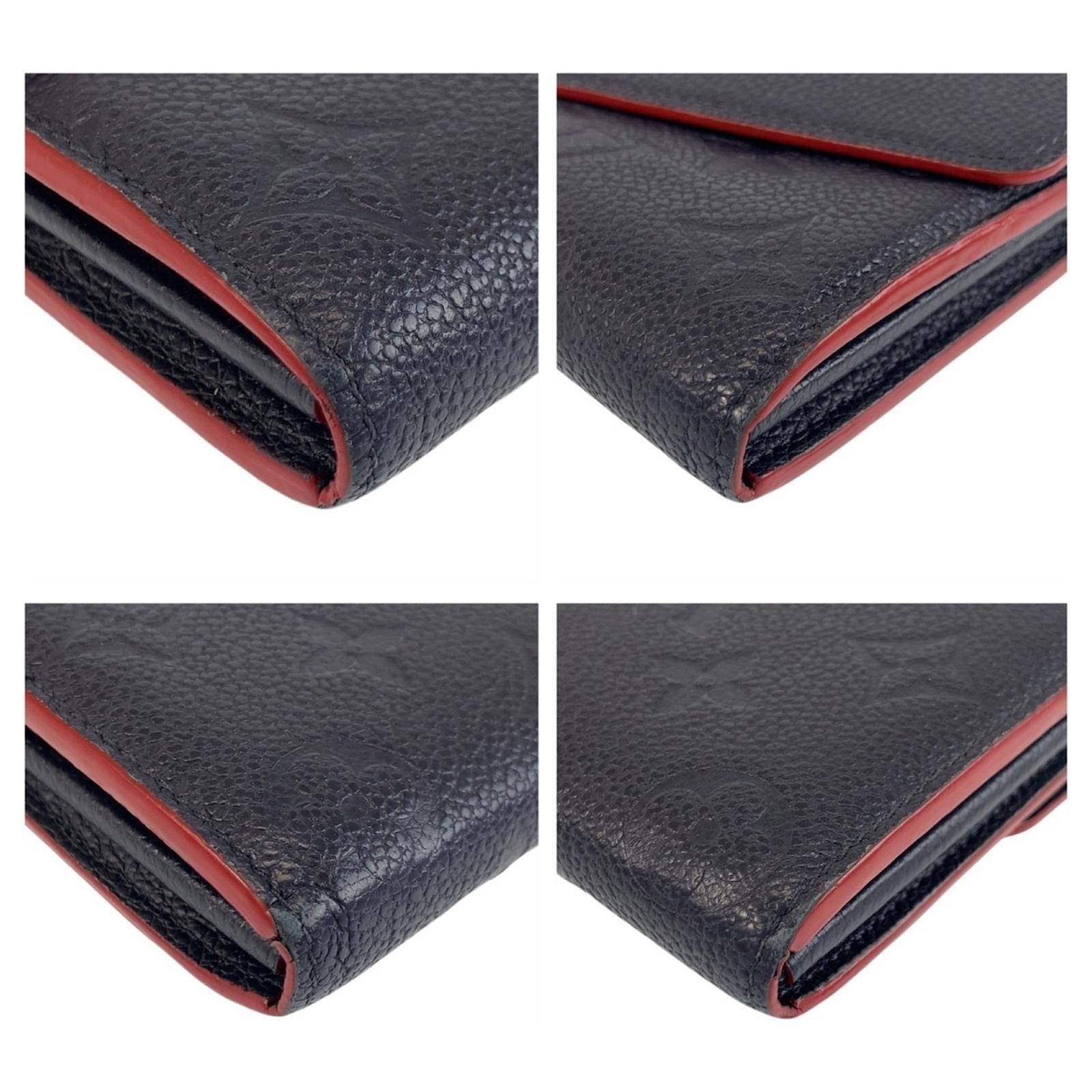 Louis Vuitton Monogram Empreinte Long Wallet Navy blue Cloth  ref.2338302