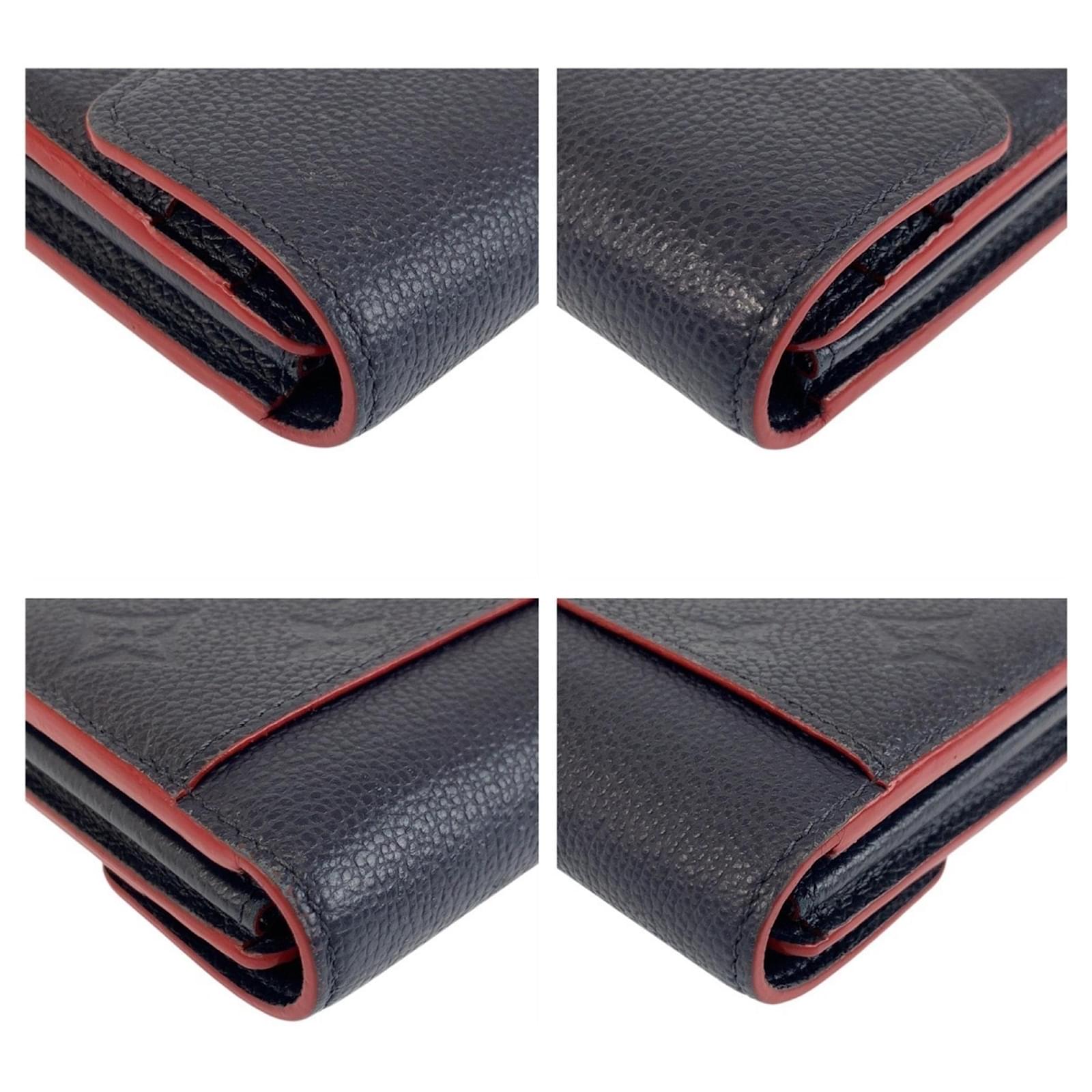 Louis Vuitton Monogram Empreinte Long Wallet Navy blue Cloth  ref.2338302