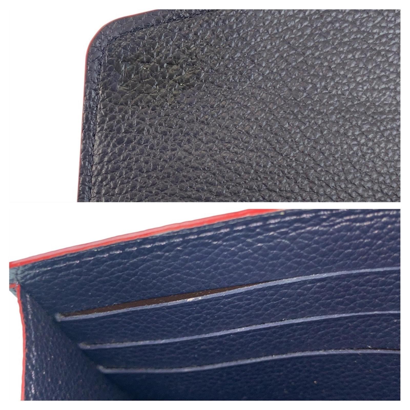 Louis Vuitton Monogram Empreinte Long Wallet Navy blue Cloth  ref.2338302