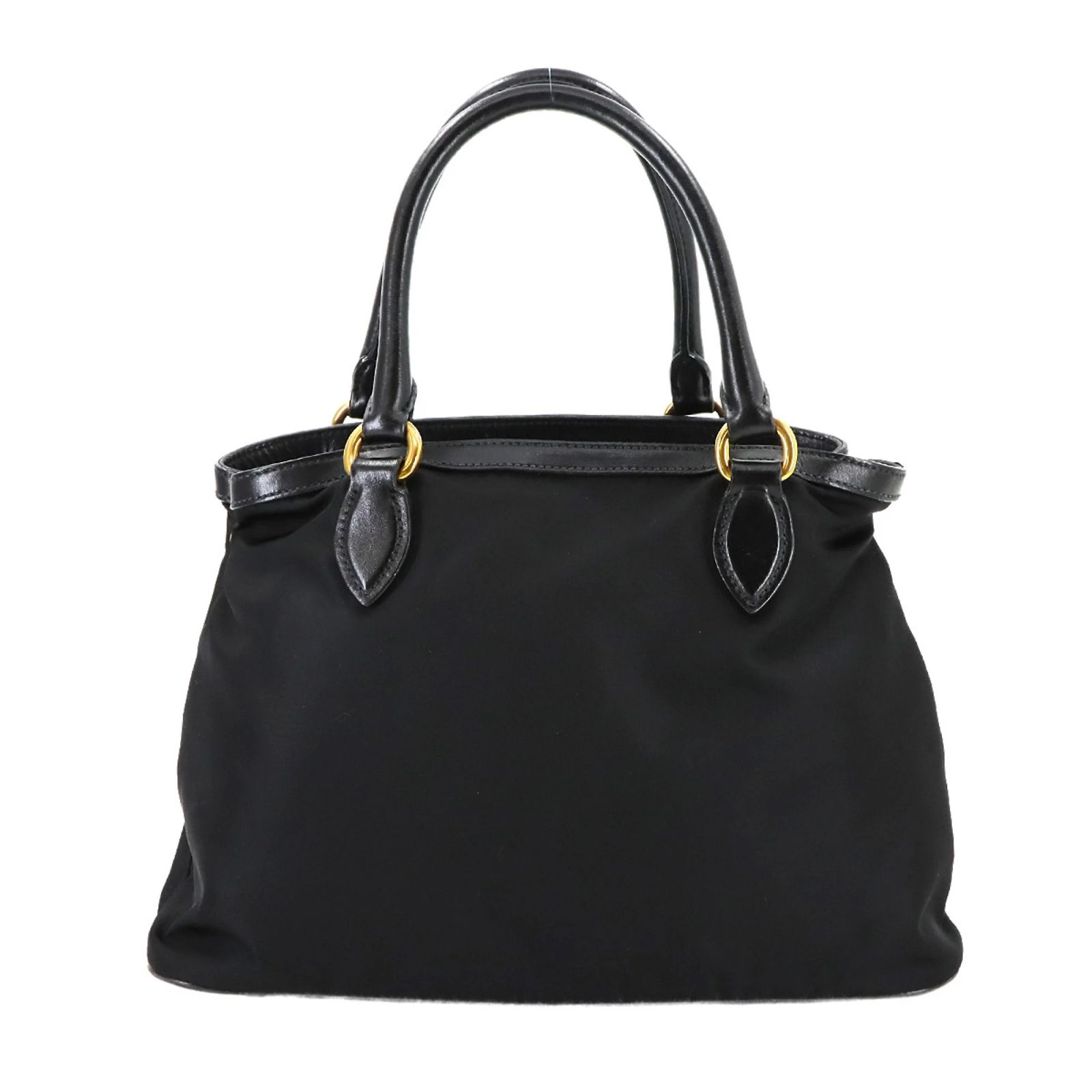 Prada 2way Hand Shoulder Bag in Nero Black Leather Nylon ref 