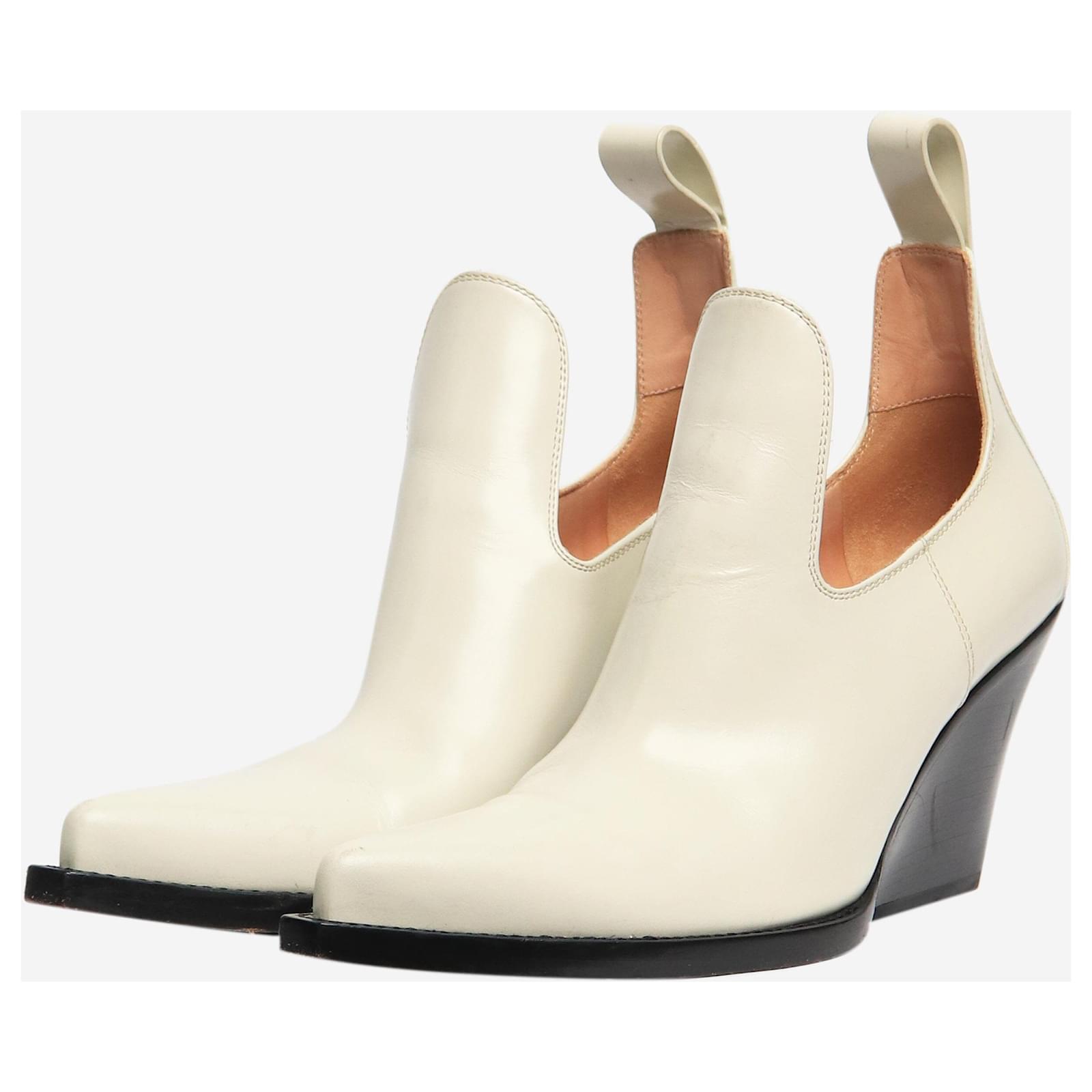 Lean Bottega Boots White Bottega Veneta Off-white Lean Ankle Boots