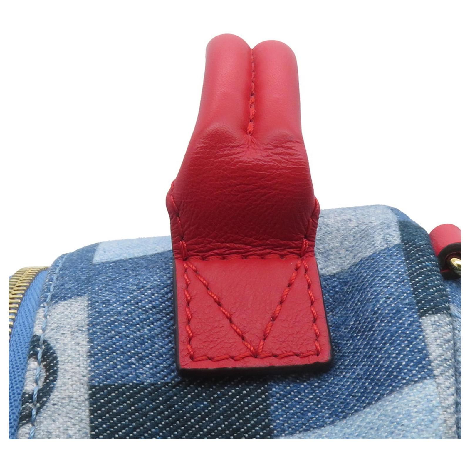 Louis Vuitton Monogram Denim Palm Springs MINI Backpack Red Blue ref.2339898