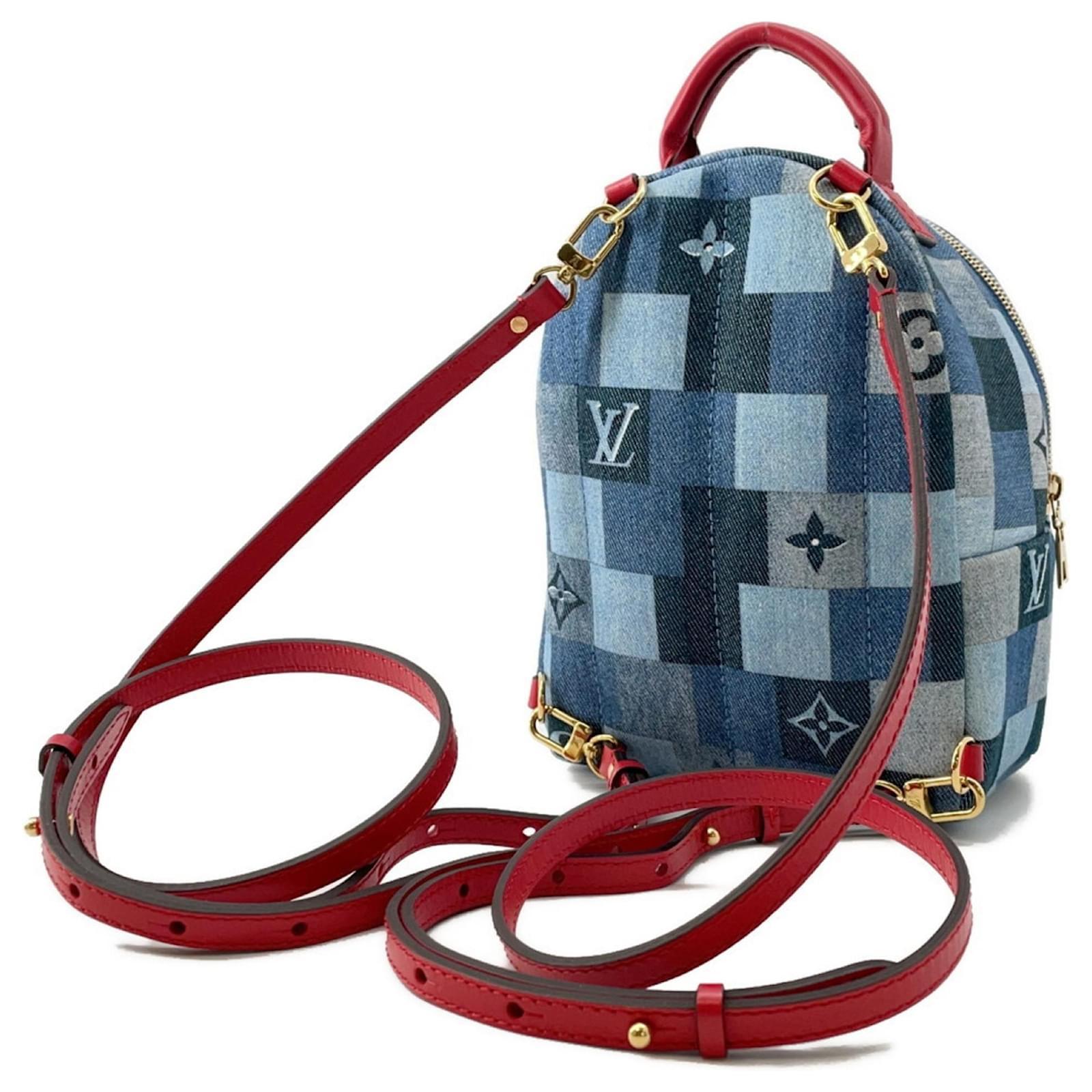 Louis Vuitton Monogram Denim Palm Springs MINI Backpack Red Blue ref.2339898