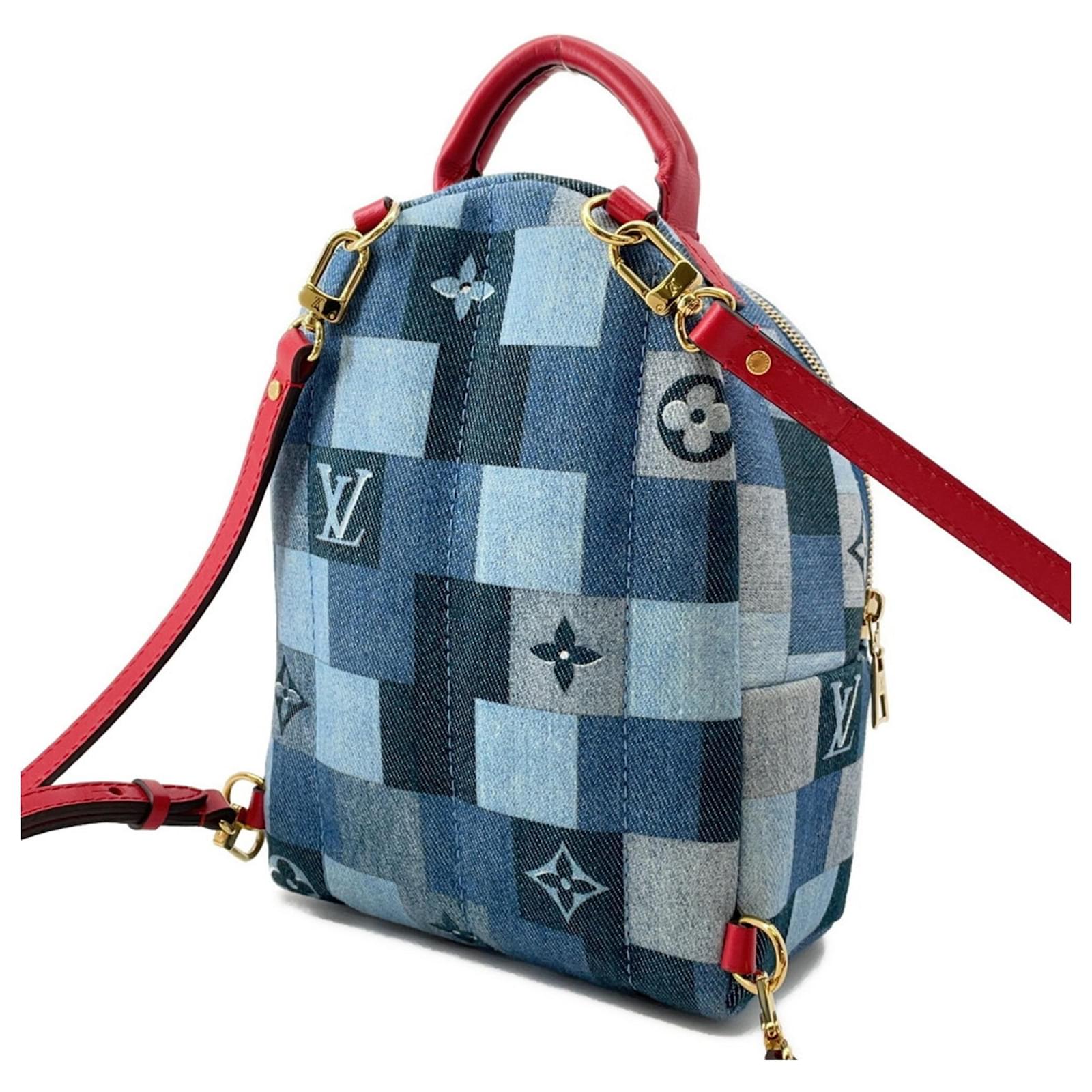 Louis Vuitton Monogram Denim Palm Springs MINI Backpack Red Blue ref.2339898