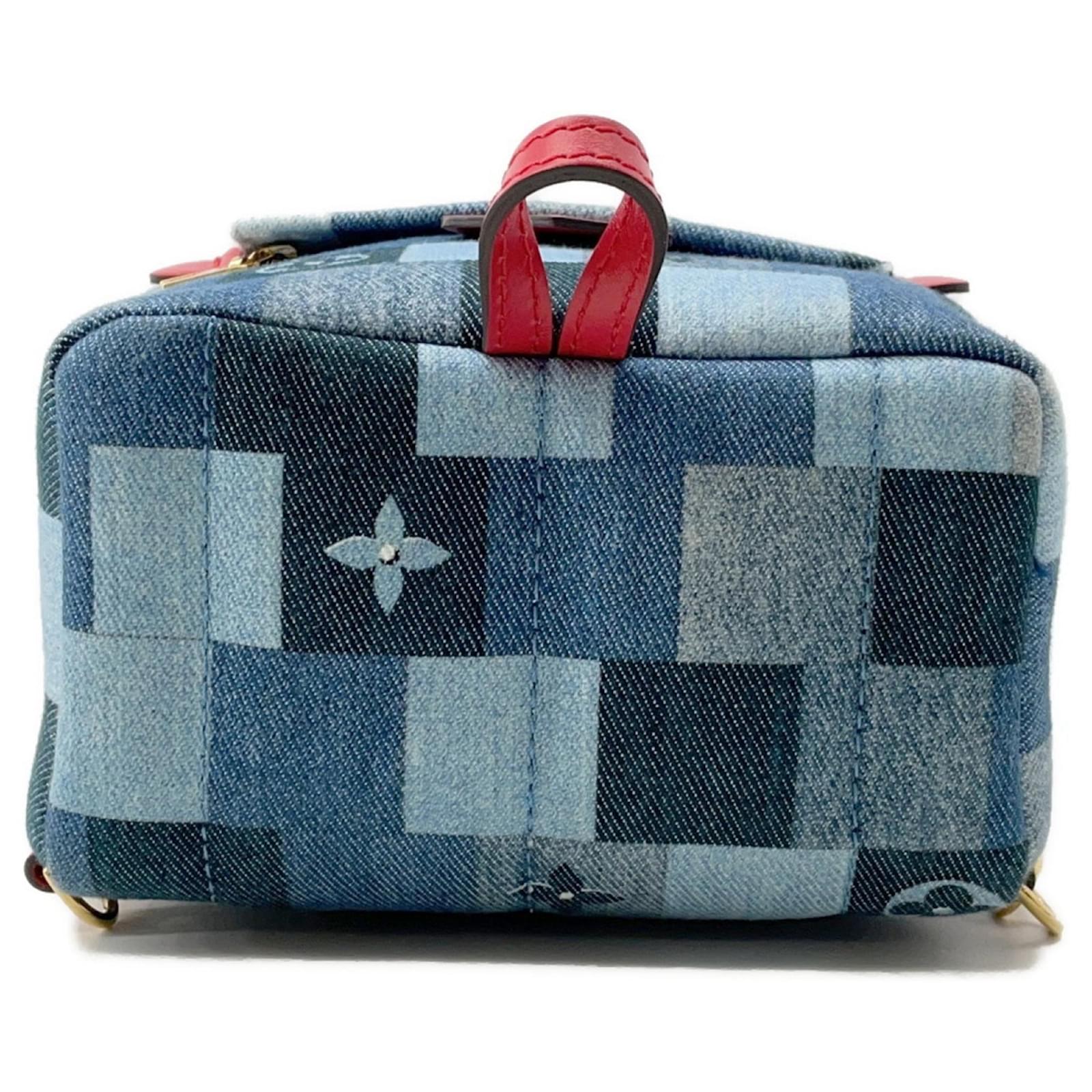 Louis Vuitton Monogram Denim Palm Springs MINI Backpack Red Blue ref.2339898