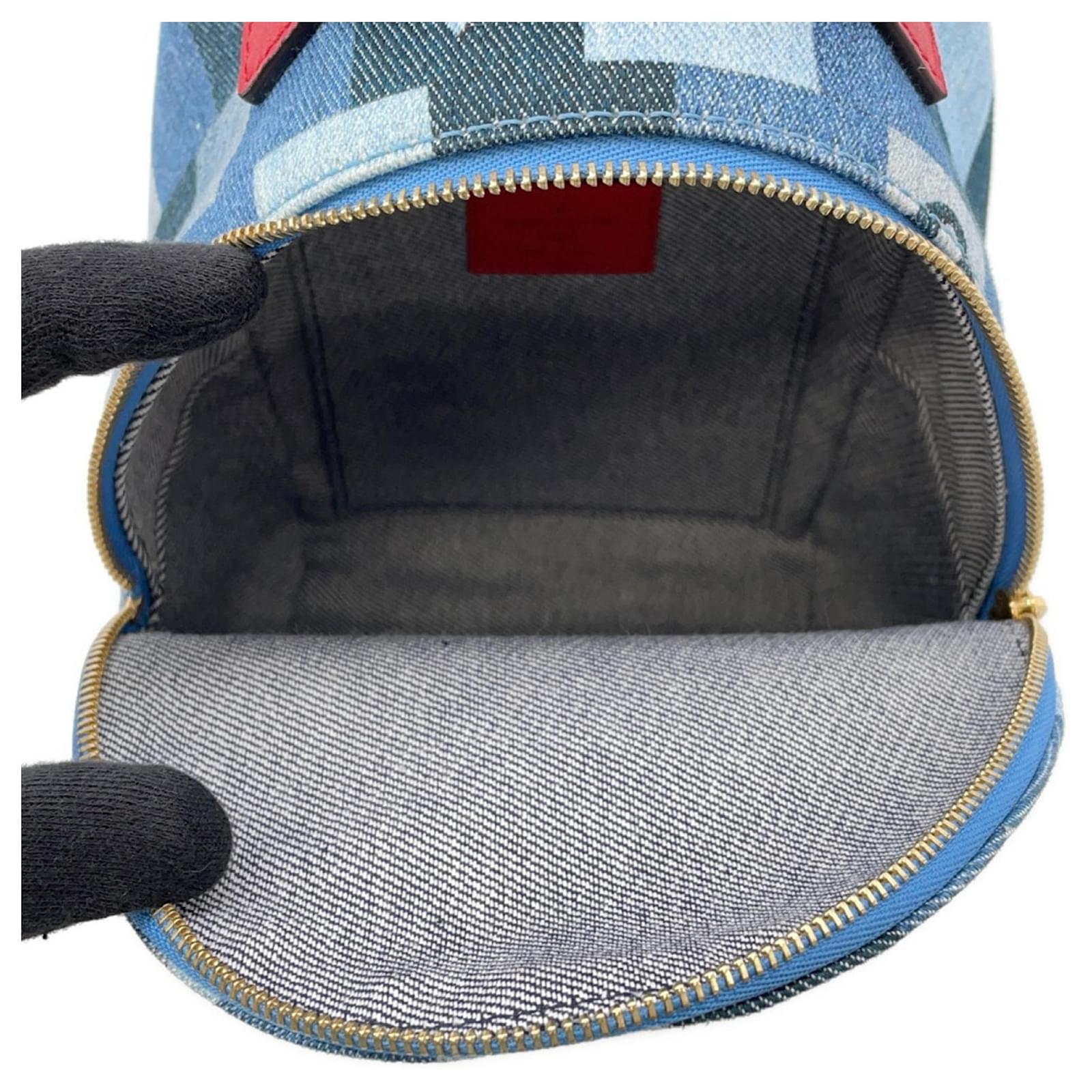 Louis Vuitton Monogram Denim Palm Springs MINI Backpack Red Blue ref.2339898