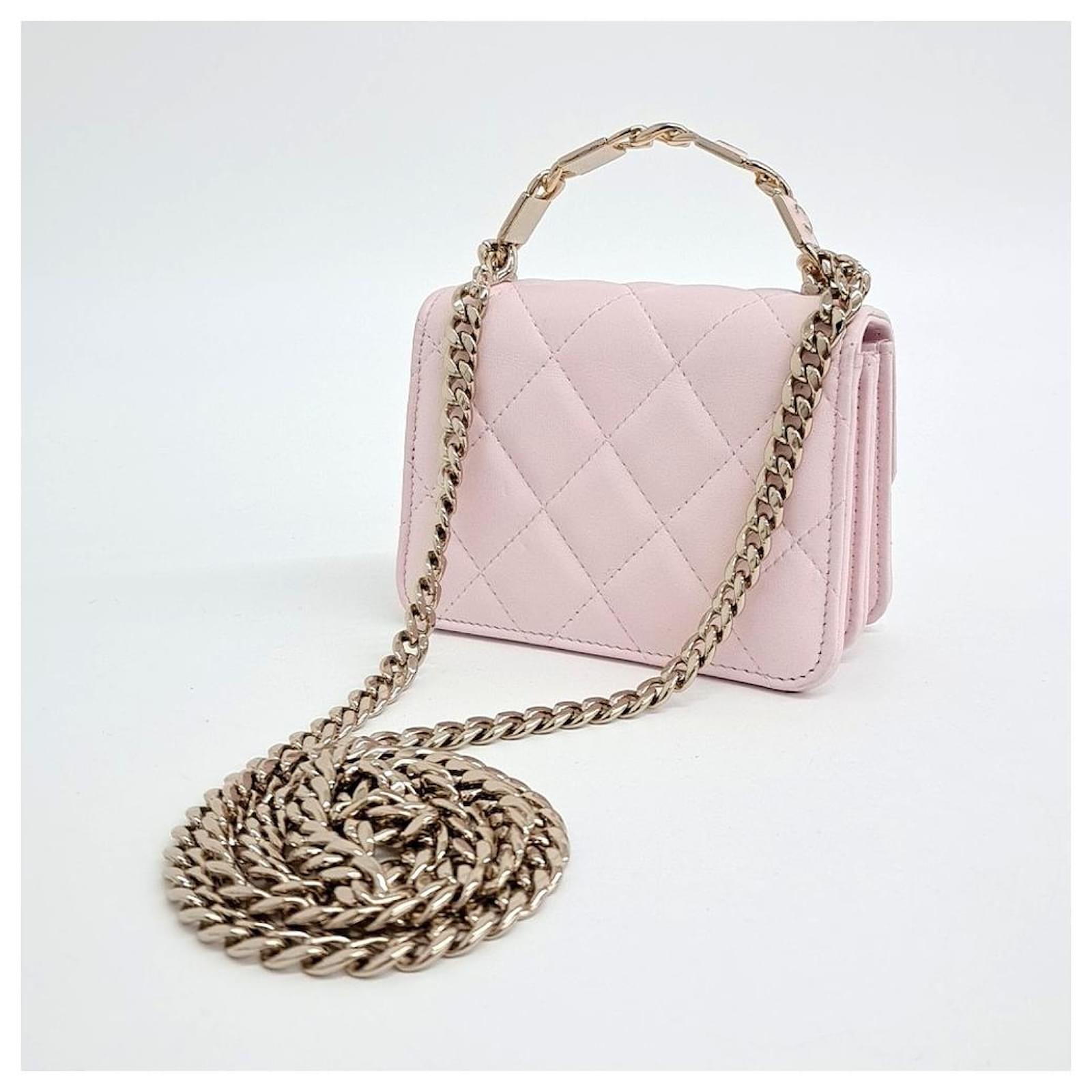 ショルダーバッグ・ポシェット × ヴィンテージ(中古) Chanel Lambskin Coco Top Handle Mini Crossbody Bag AP2758 ショルダーバッグ・ポシェット × ヴィンテージ(中古) Chanel