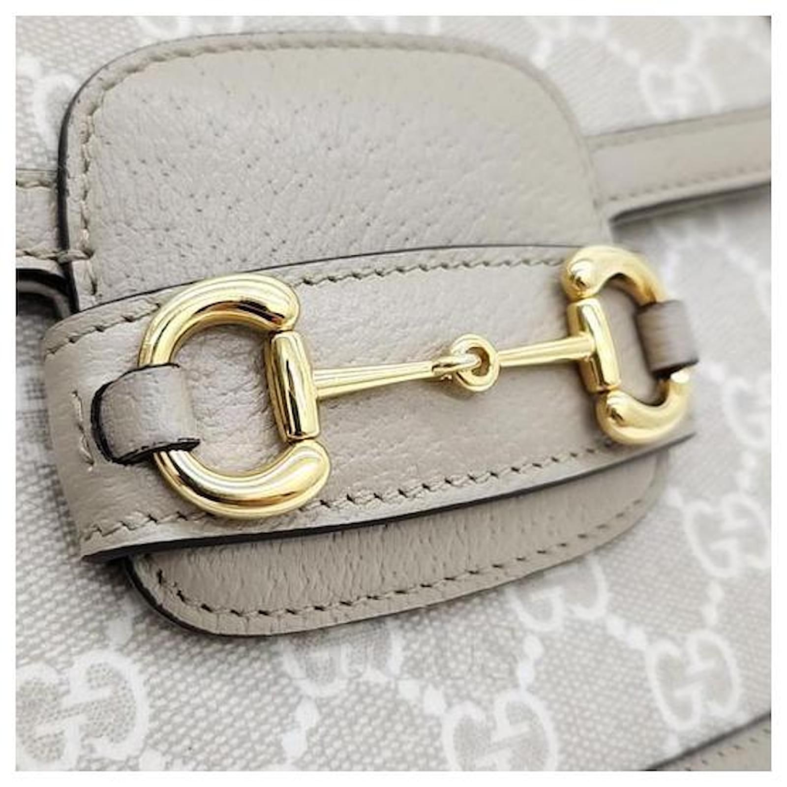 Gucci Horsebit 1955 Mini Tasche Weiß Leder Joli Closet