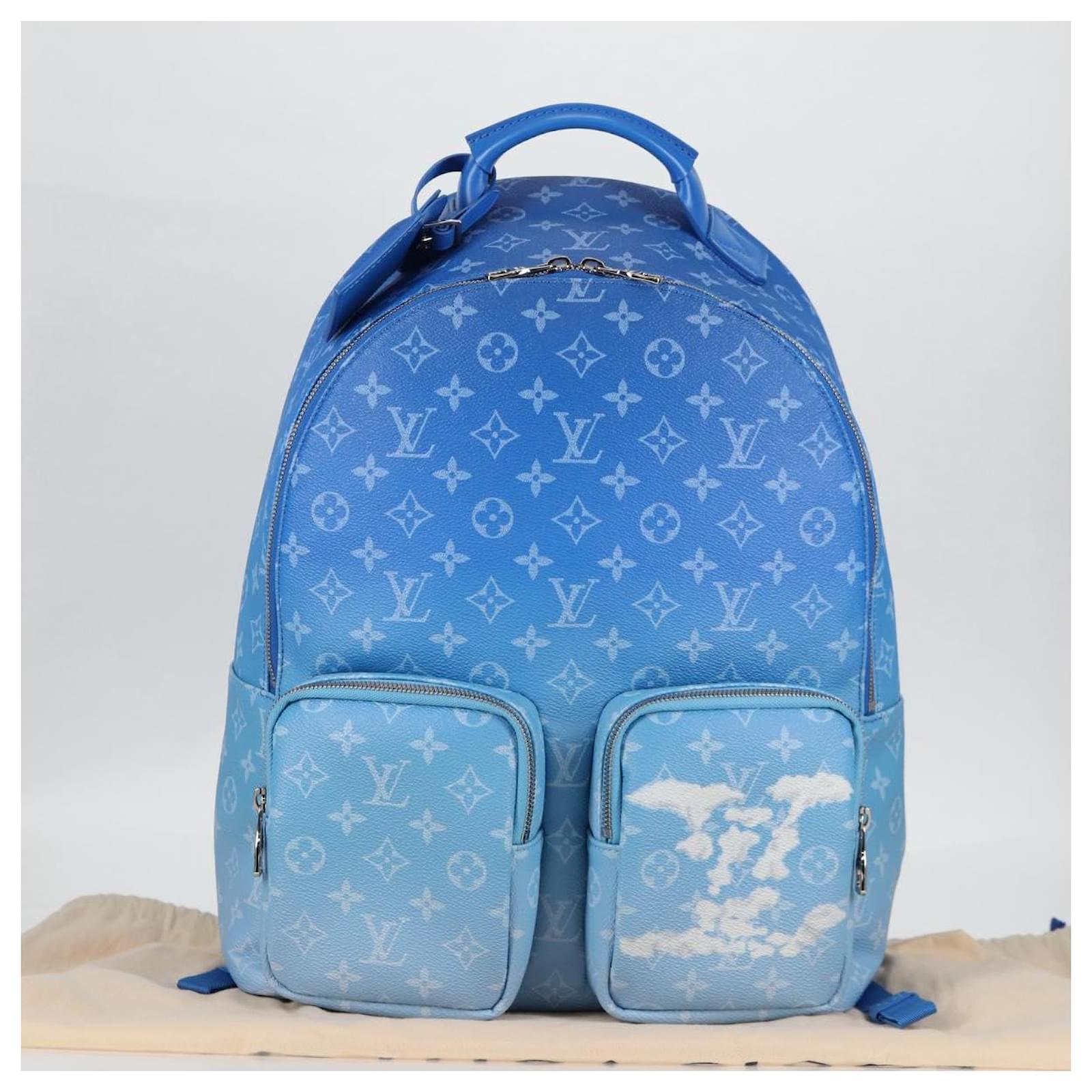 LOUIS VUITTON Clouds Backpack Multi Pocket Backpack Blue M45441 LV Auth 126591SM Cloth ref.2342098