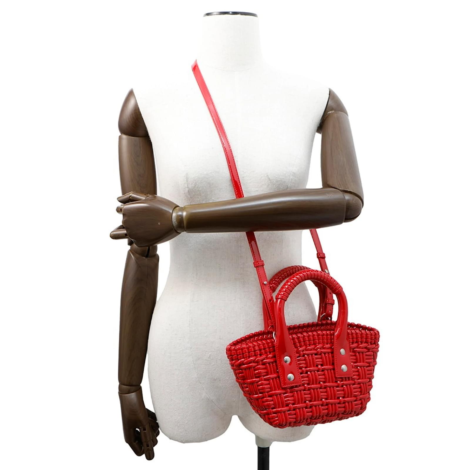 Sac à main Balenciaga Bistro XXS en vernis Cuir vernis Rouge ref