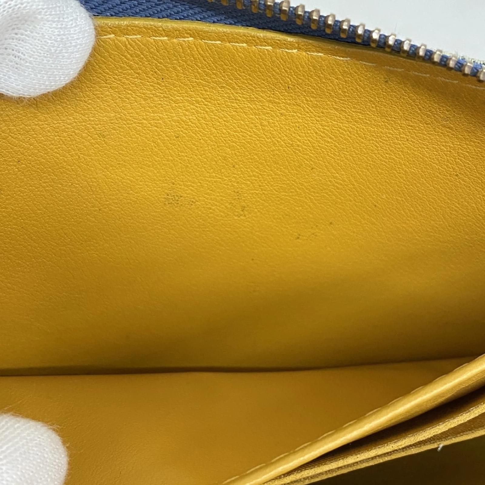 Louis Vuitton Long Wallet Monogram Denim Zippy Blue  ref.2345390