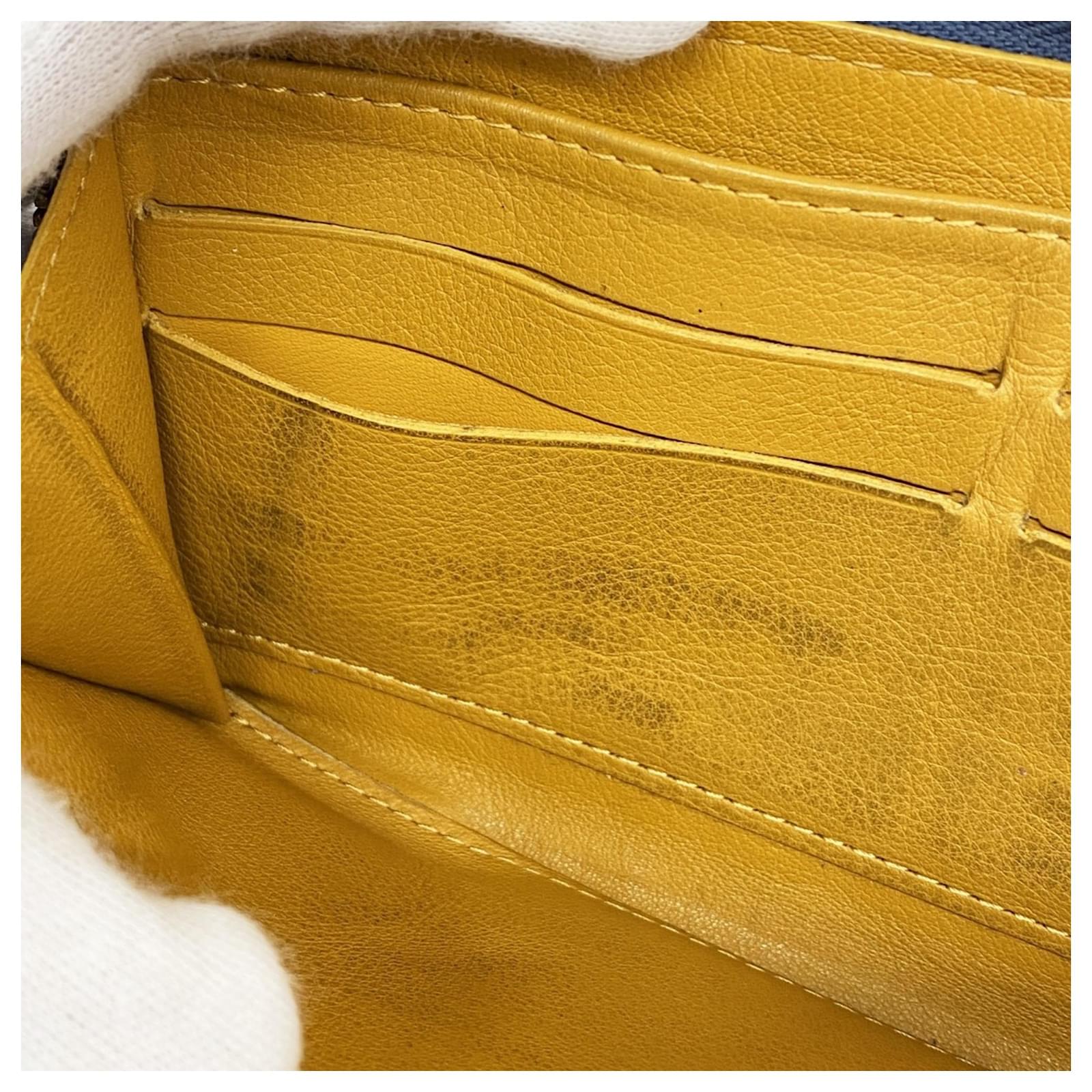 Louis Vuitton Long Wallet Monogram Denim Zippy Blue  ref.2345390