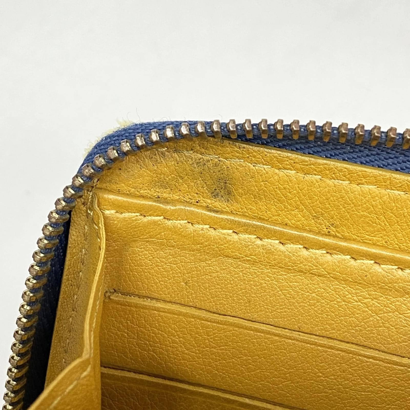 Louis Vuitton Long Wallet Monogram Denim Zippy Blue  ref.2345390