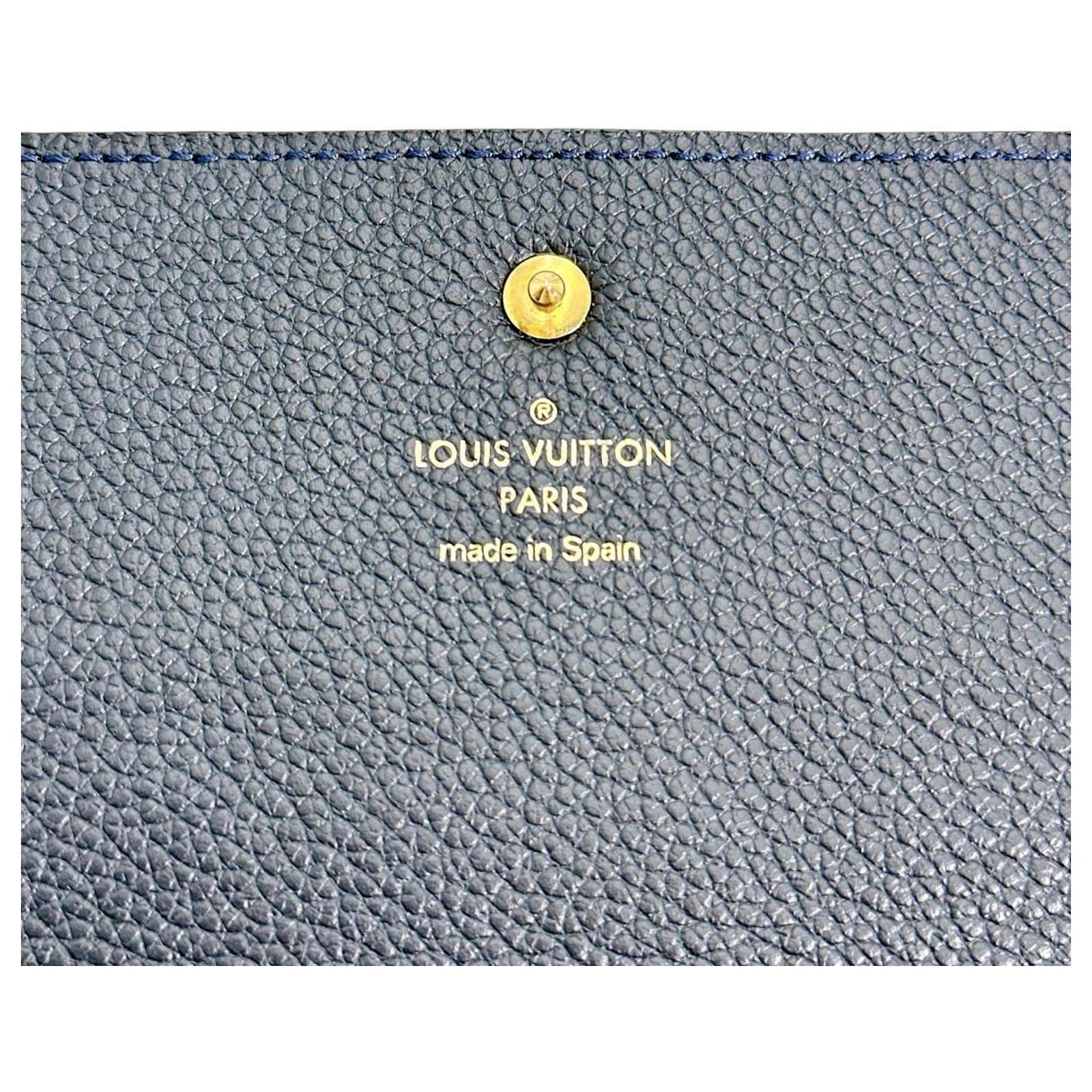 Louis Vuitton Long Wallet Tri-fold in Monogram Empreinte Navy blue Cloth  ref.2346301
