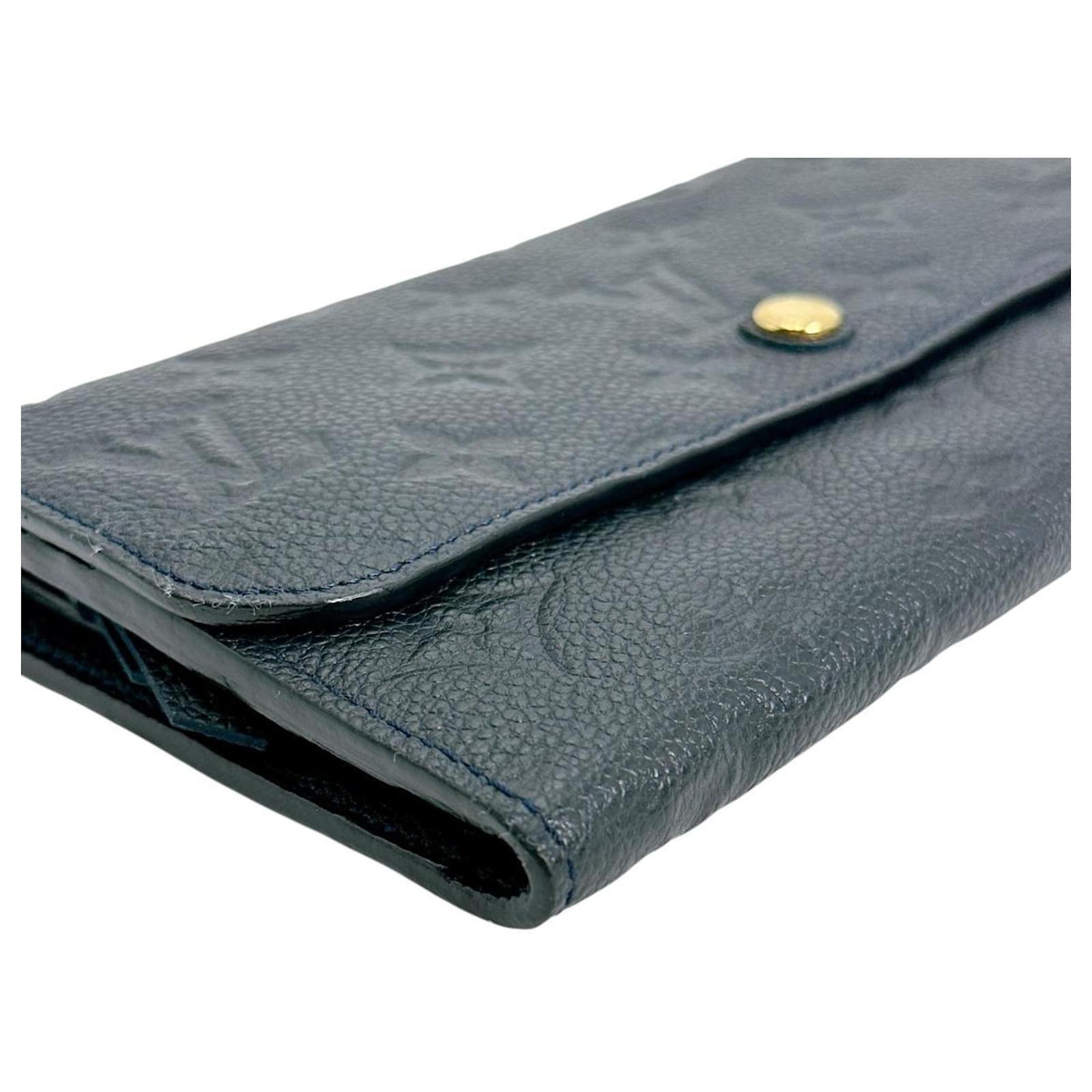 Louis Vuitton Long Wallet Tri-fold in Monogram Empreinte Navy blue Cloth  ref.2346301