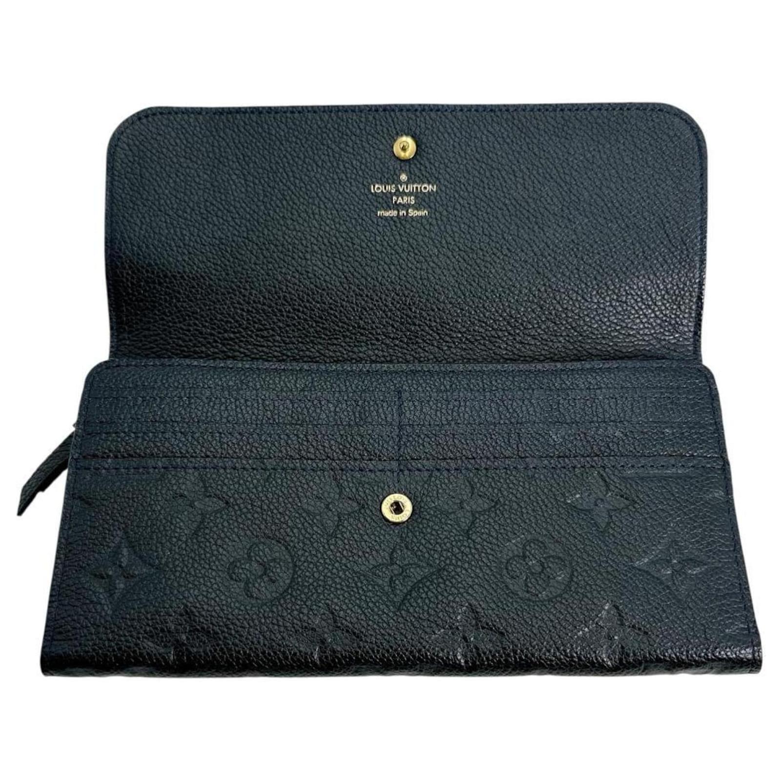 Louis Vuitton Long Wallet Tri-fold in Monogram Empreinte Navy blue Cloth  ref.2346301
