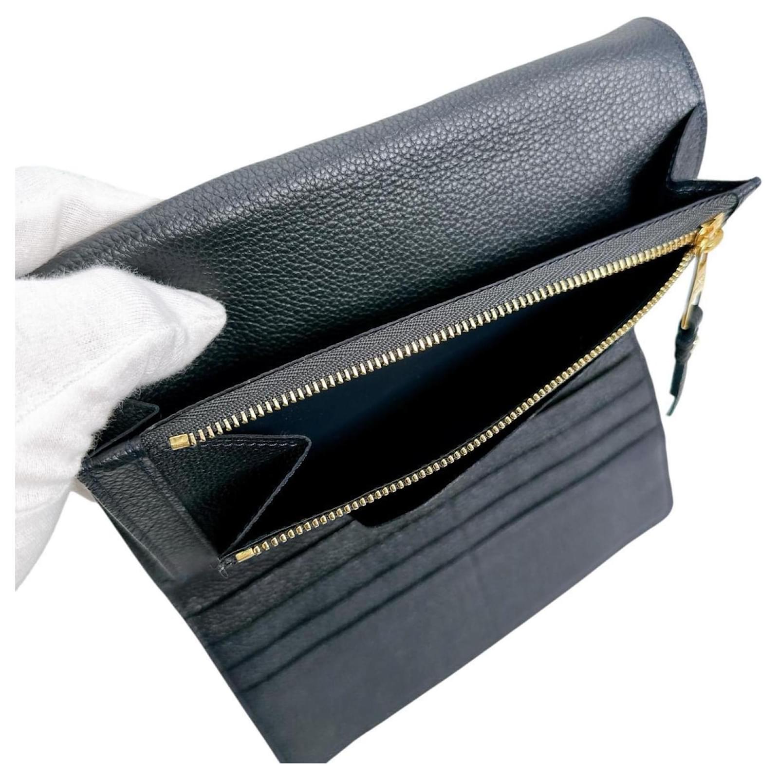 Louis Vuitton Long Wallet Tri-fold in Monogram Empreinte Navy blue Cloth  ref.2346301