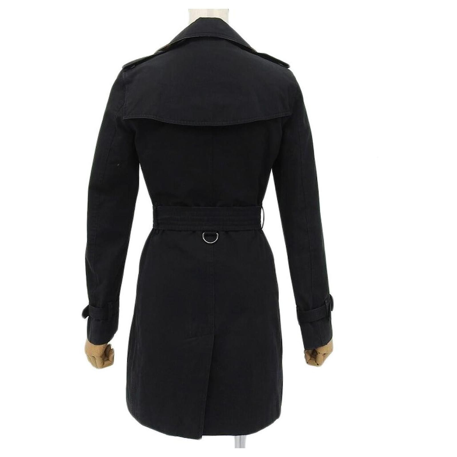 Cappotto Trench Kensington Burberry in cotone nero - Main Image