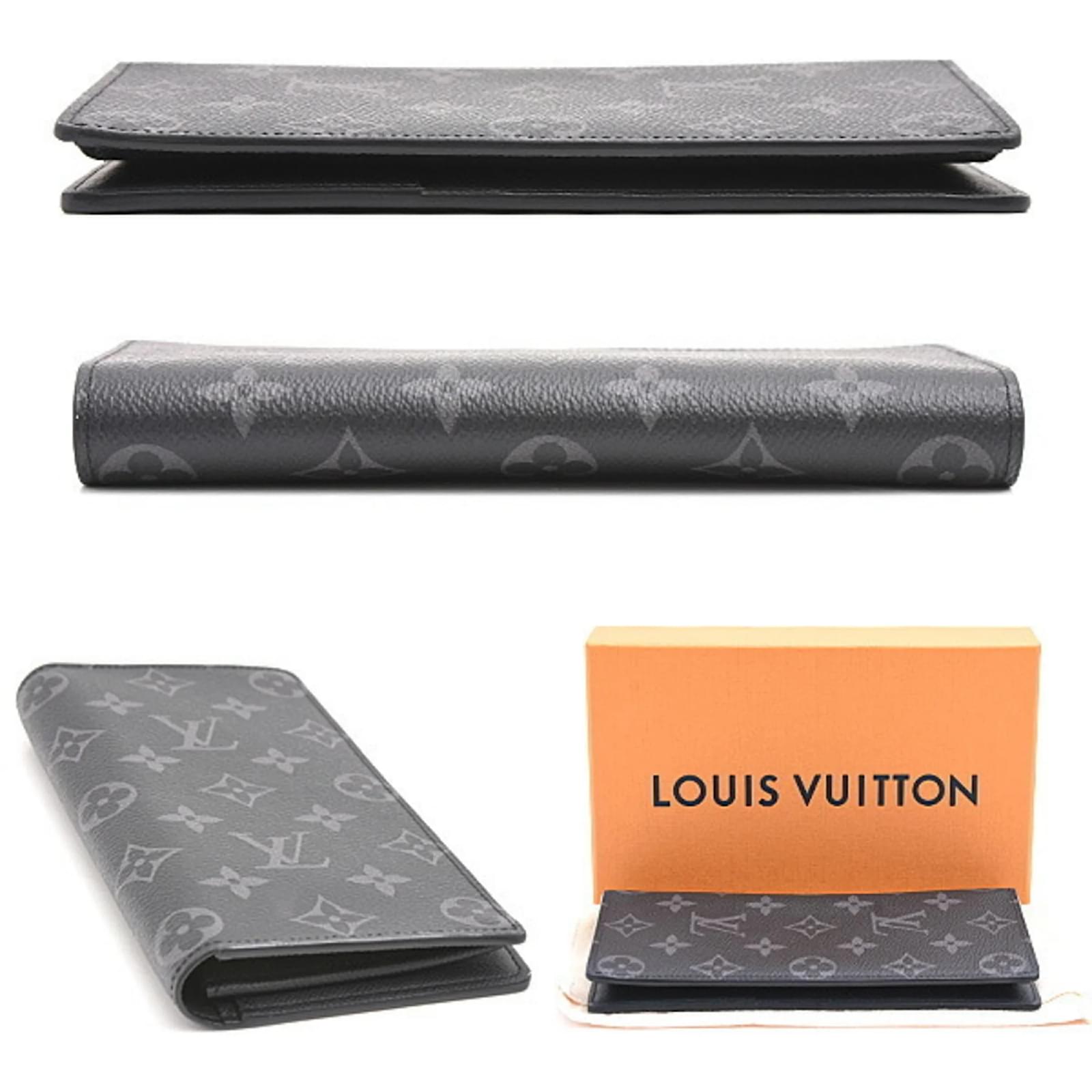 Portafoglio lungo Monogram Eclipse da uomo Louis Vuitton Marrone